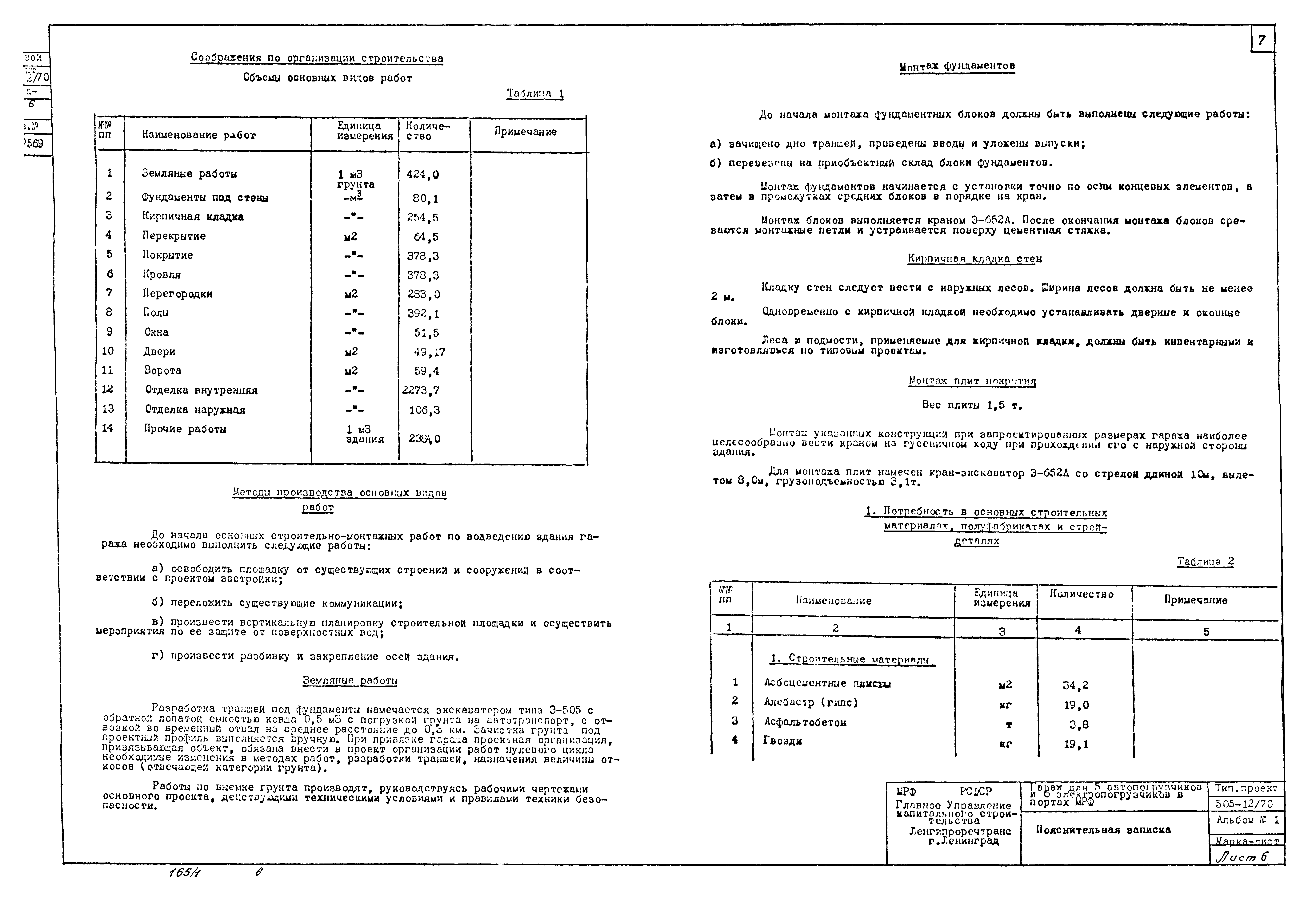 Типовой проект 505-12/70