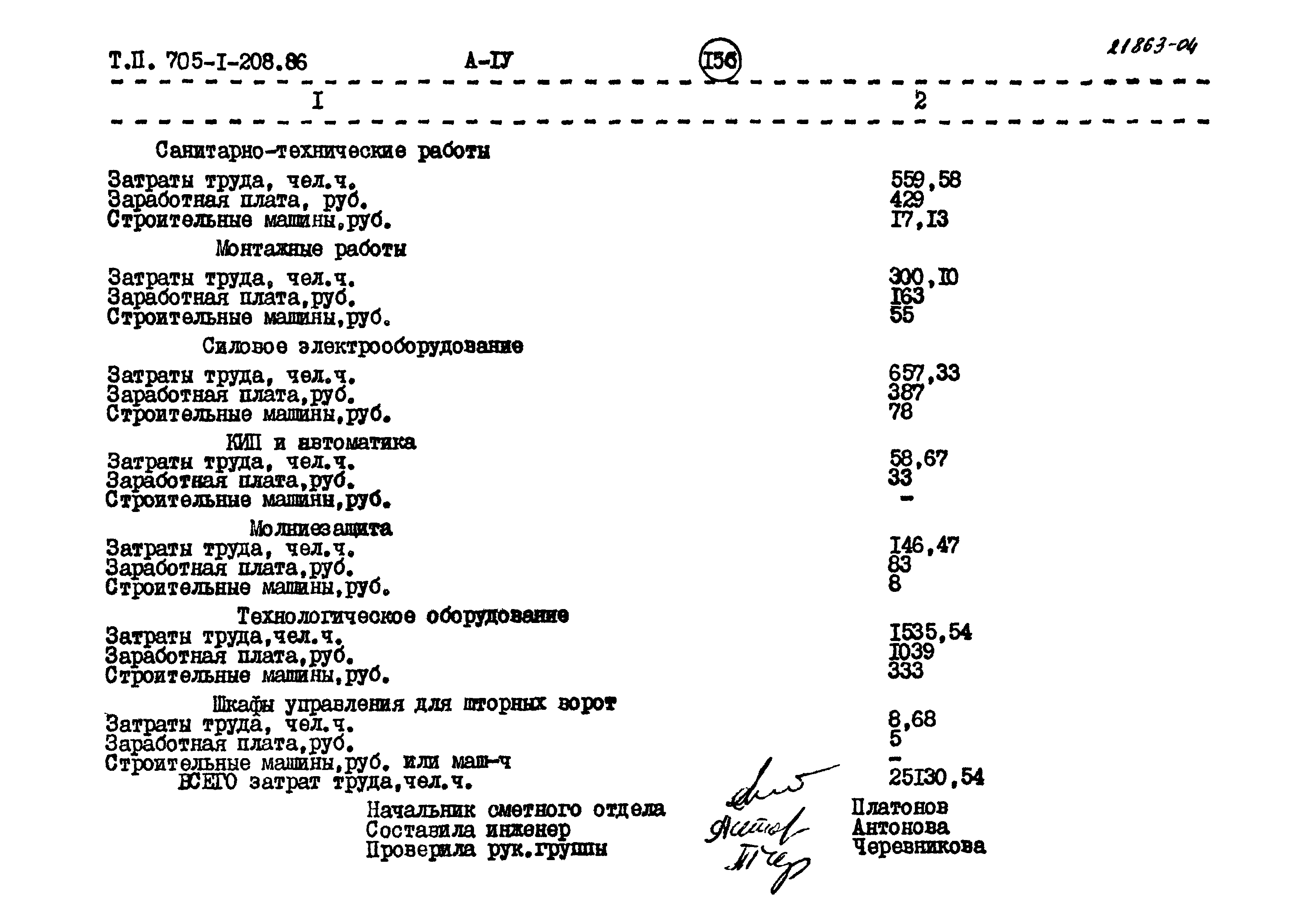 Типовой проект 705-1-208.86