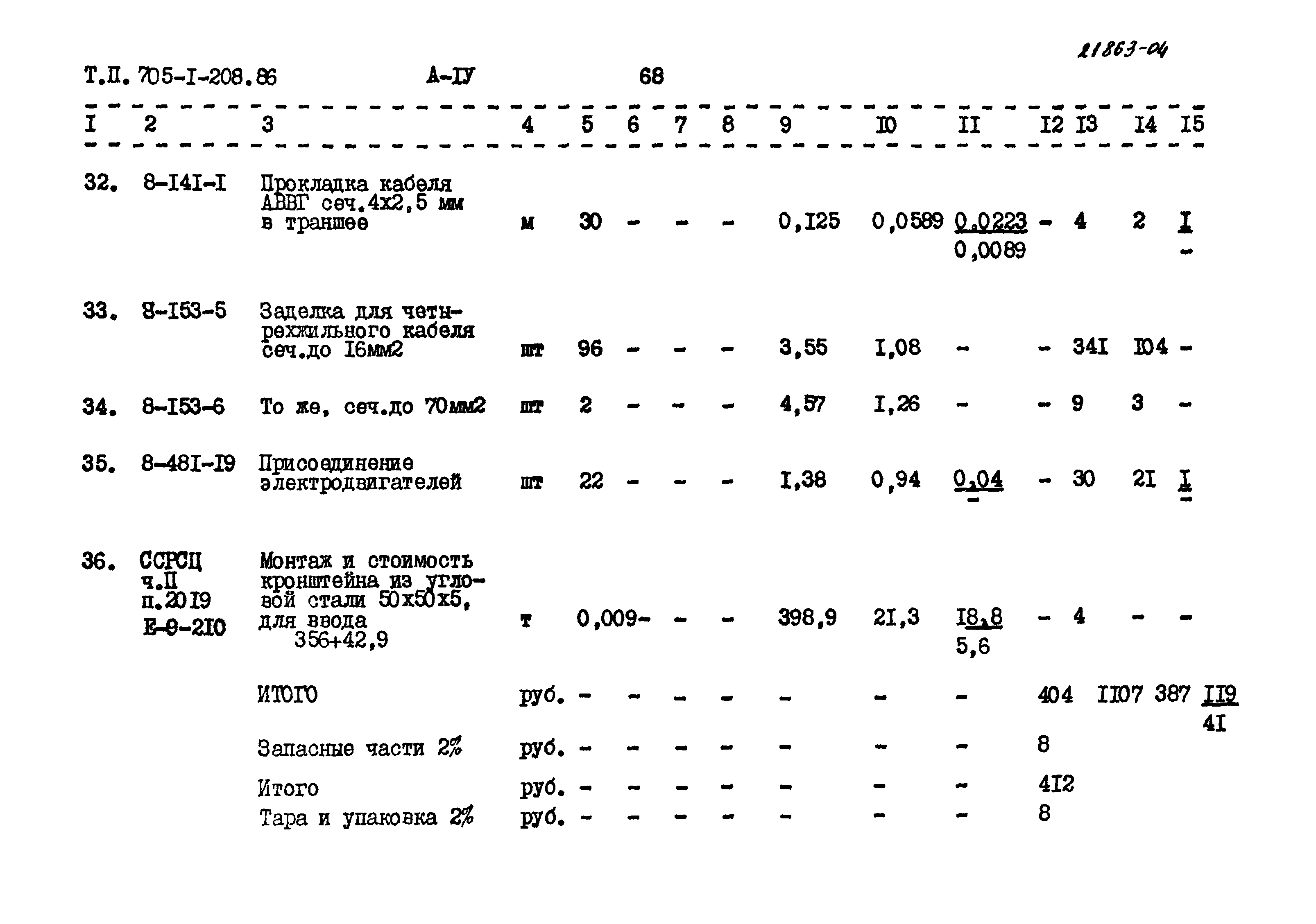 Типовой проект 705-1-208.86