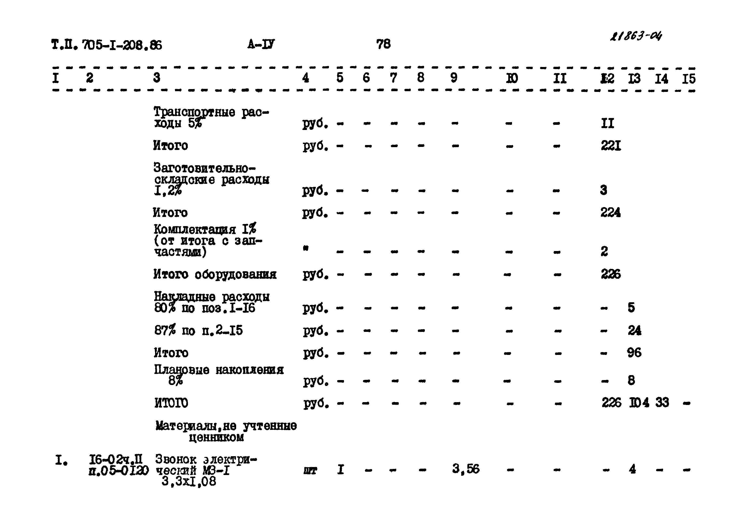 Типовой проект 705-1-208.86