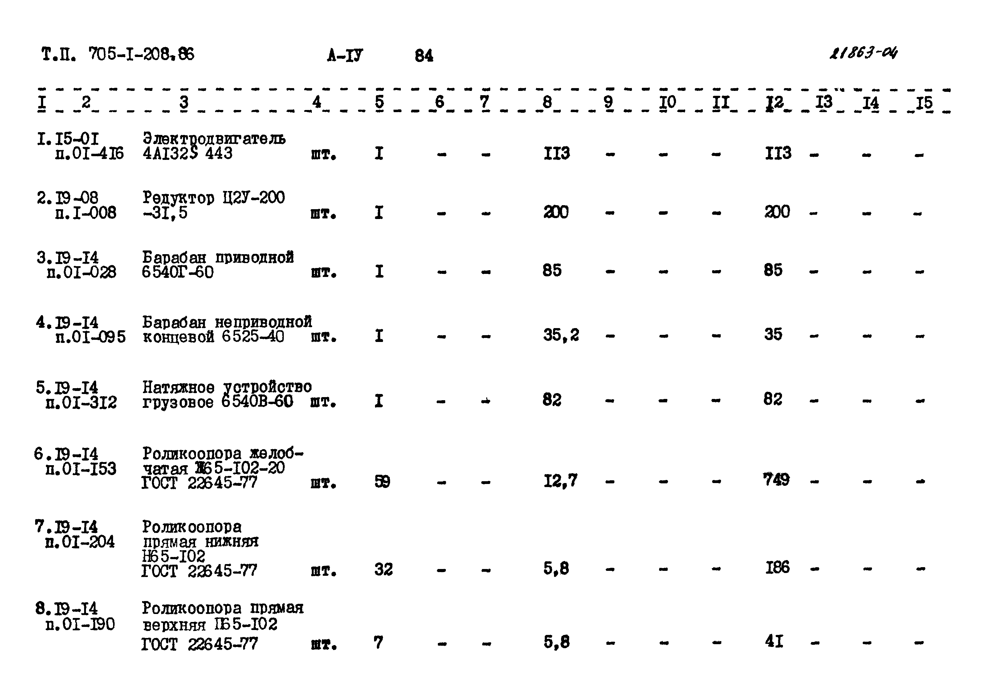 Типовой проект 705-1-208.86