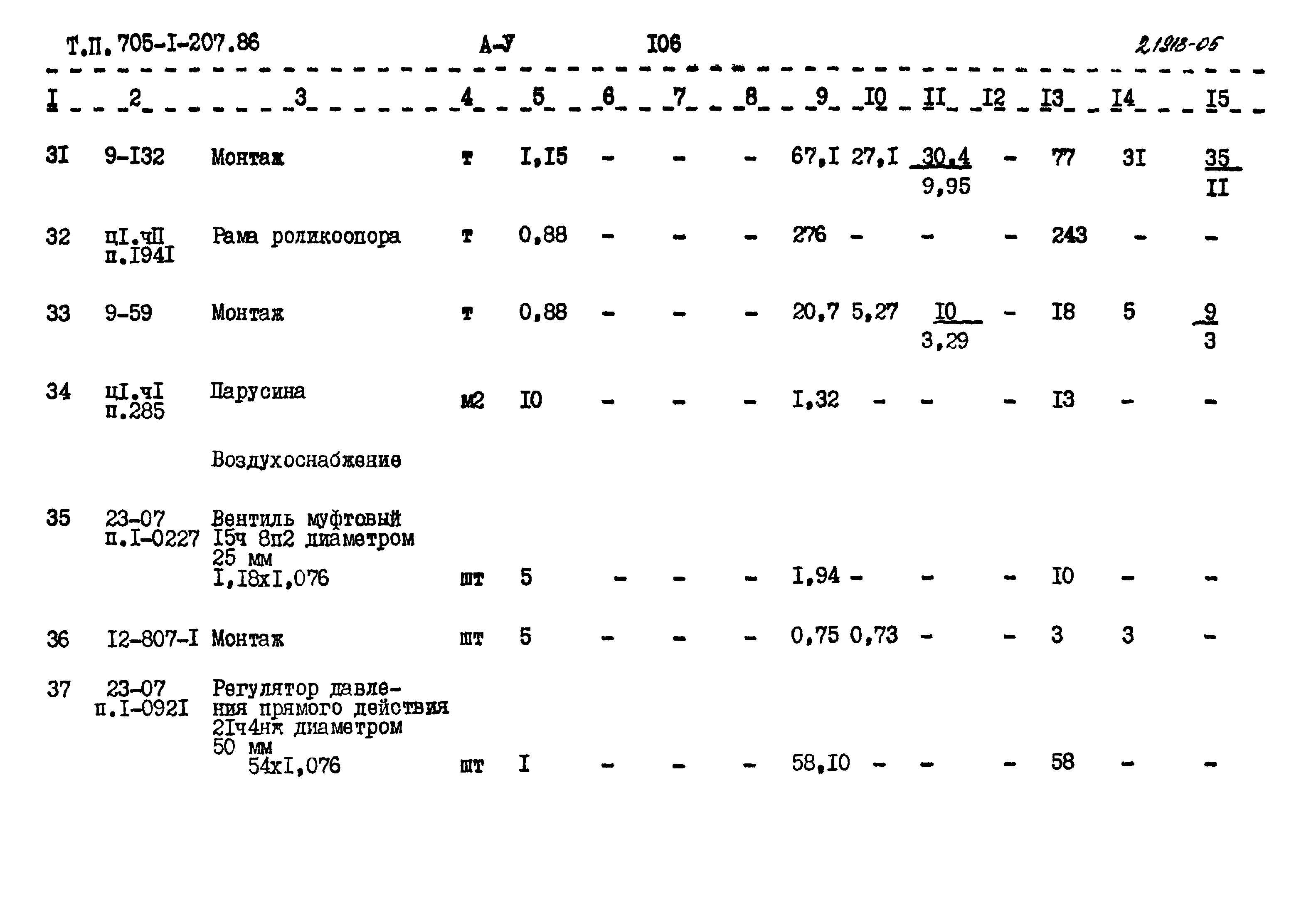 Типовой проект 705-1-207.86