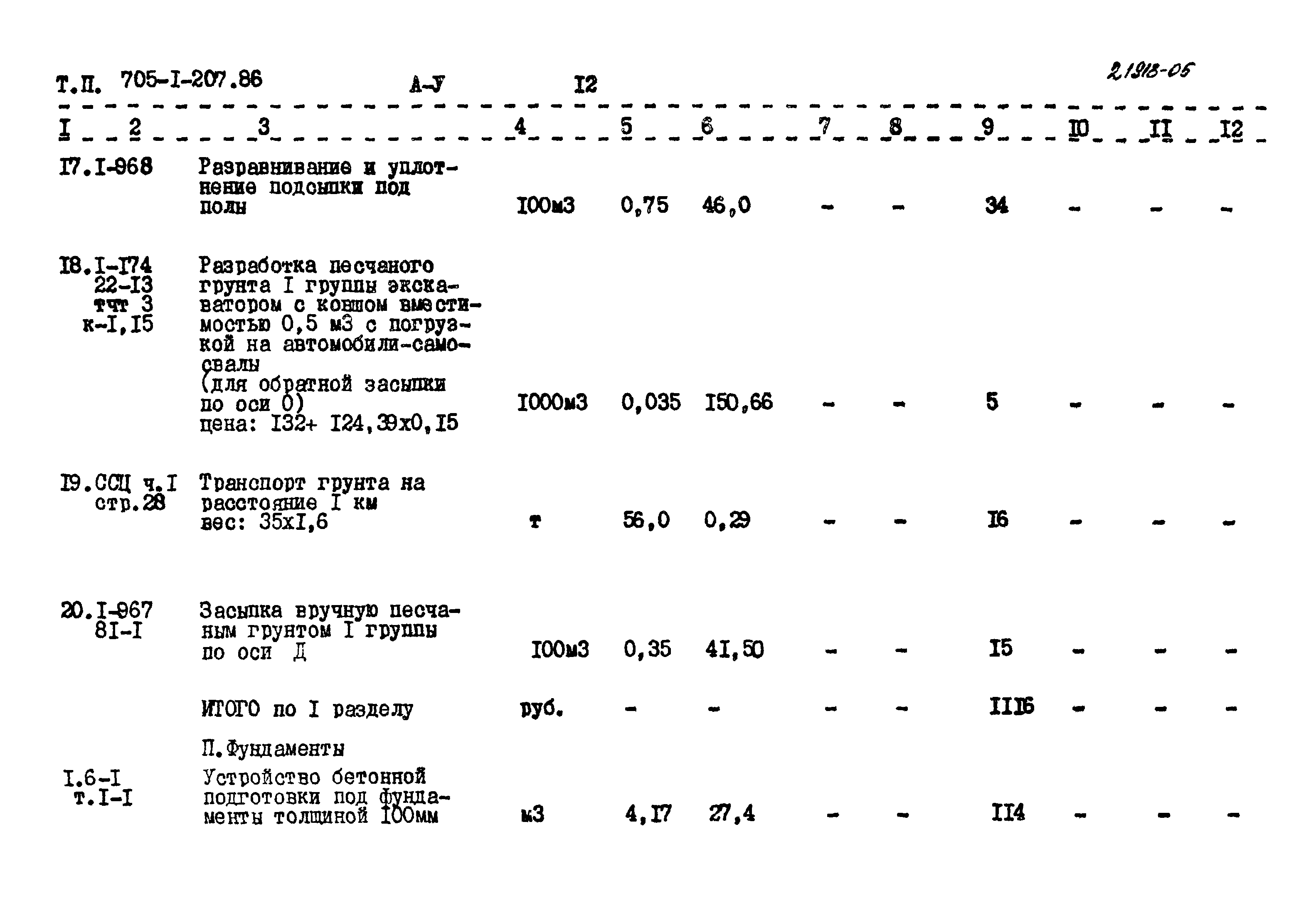 Типовой проект 705-1-207.86