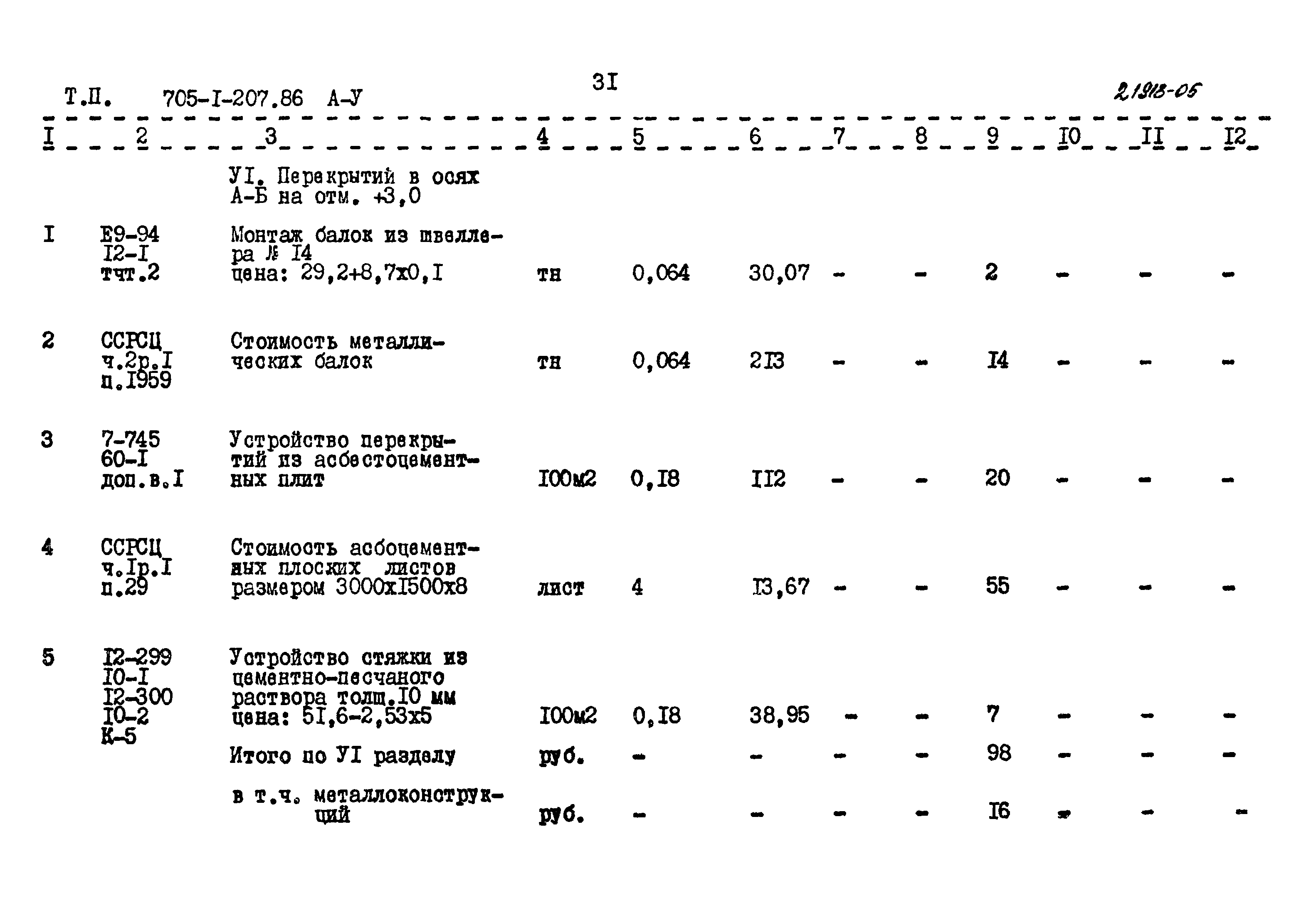 Типовой проект 705-1-207.86