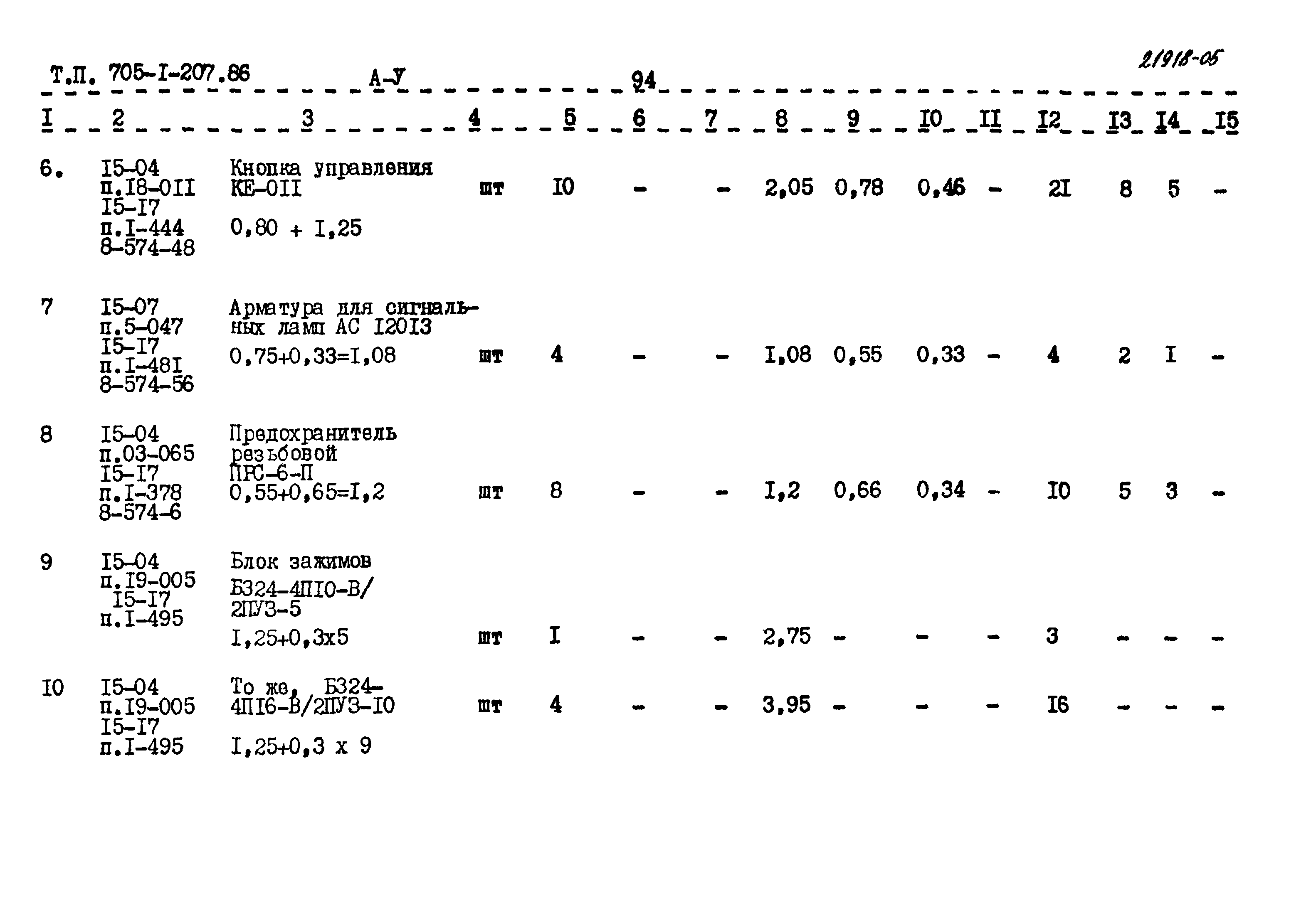 Типовой проект 705-1-207.86