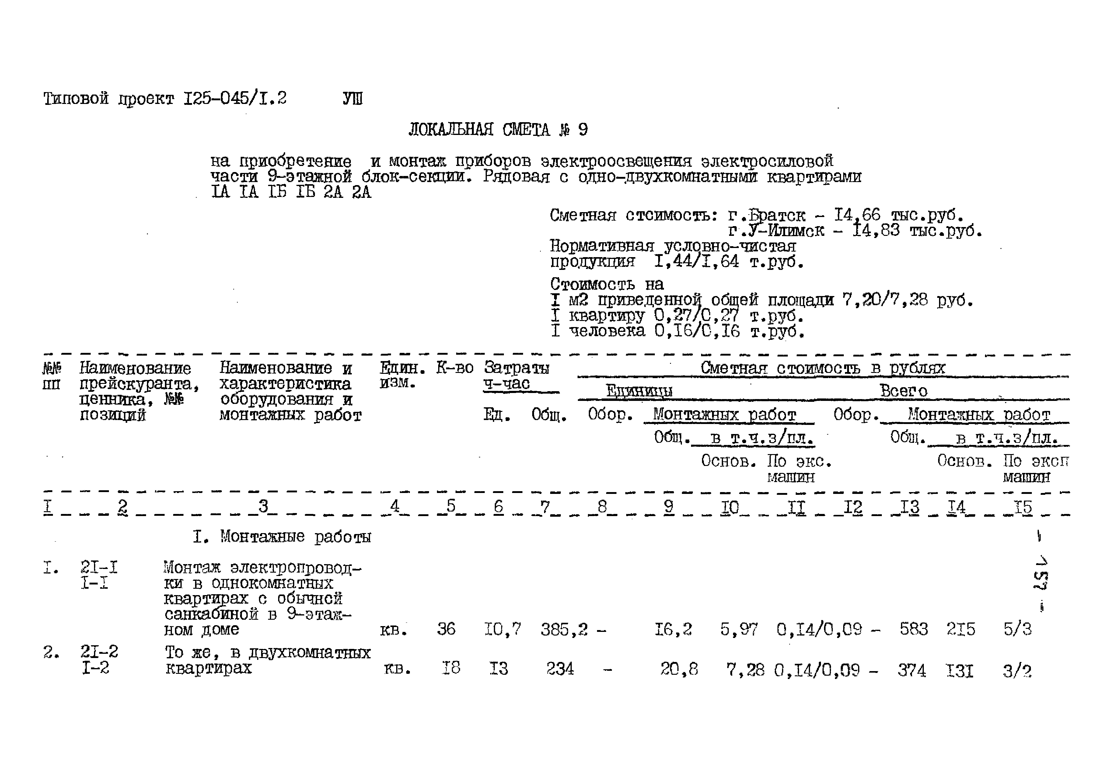 Типовой проект 125-045/1.2