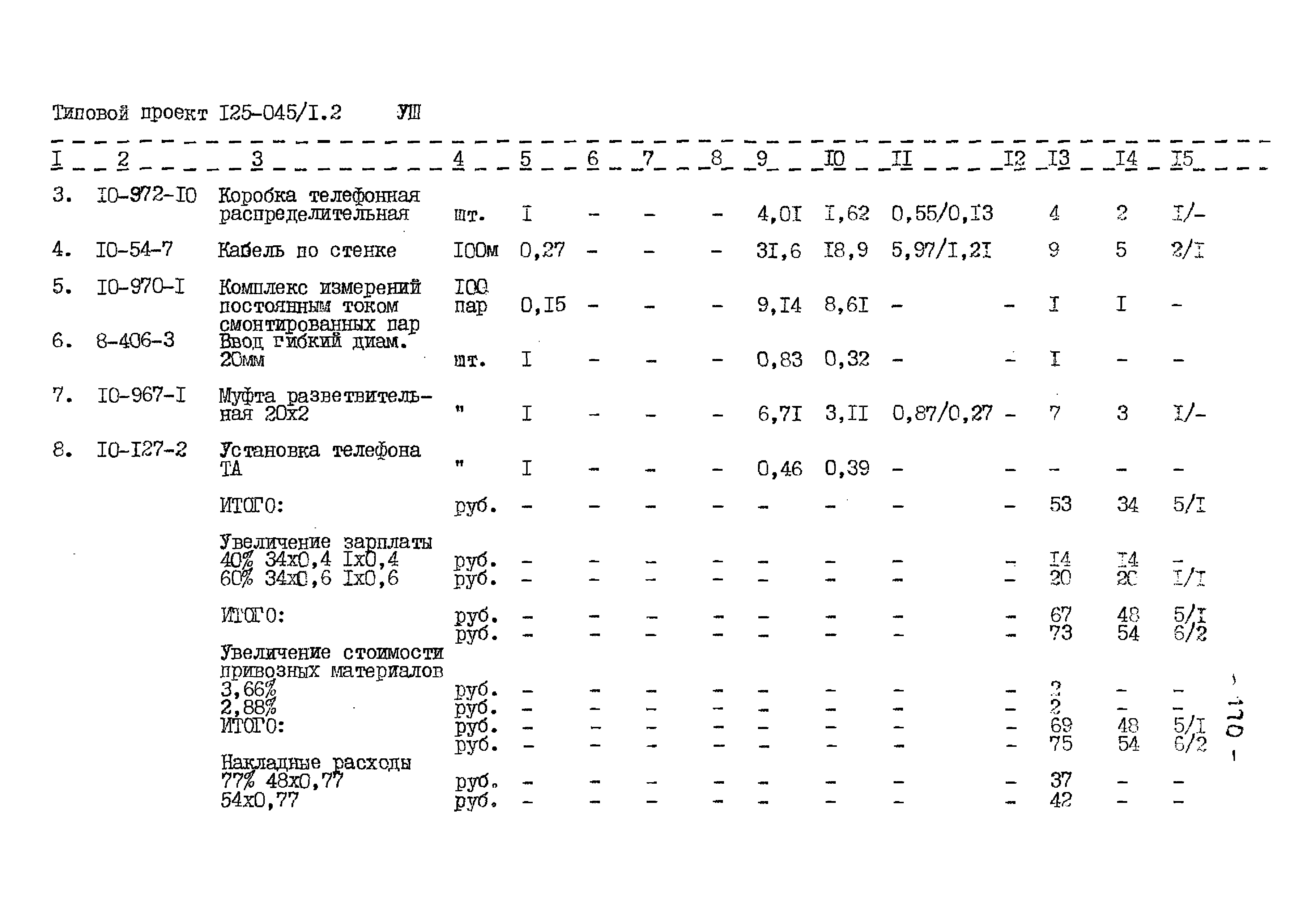 Типовой проект 125-045/1.2