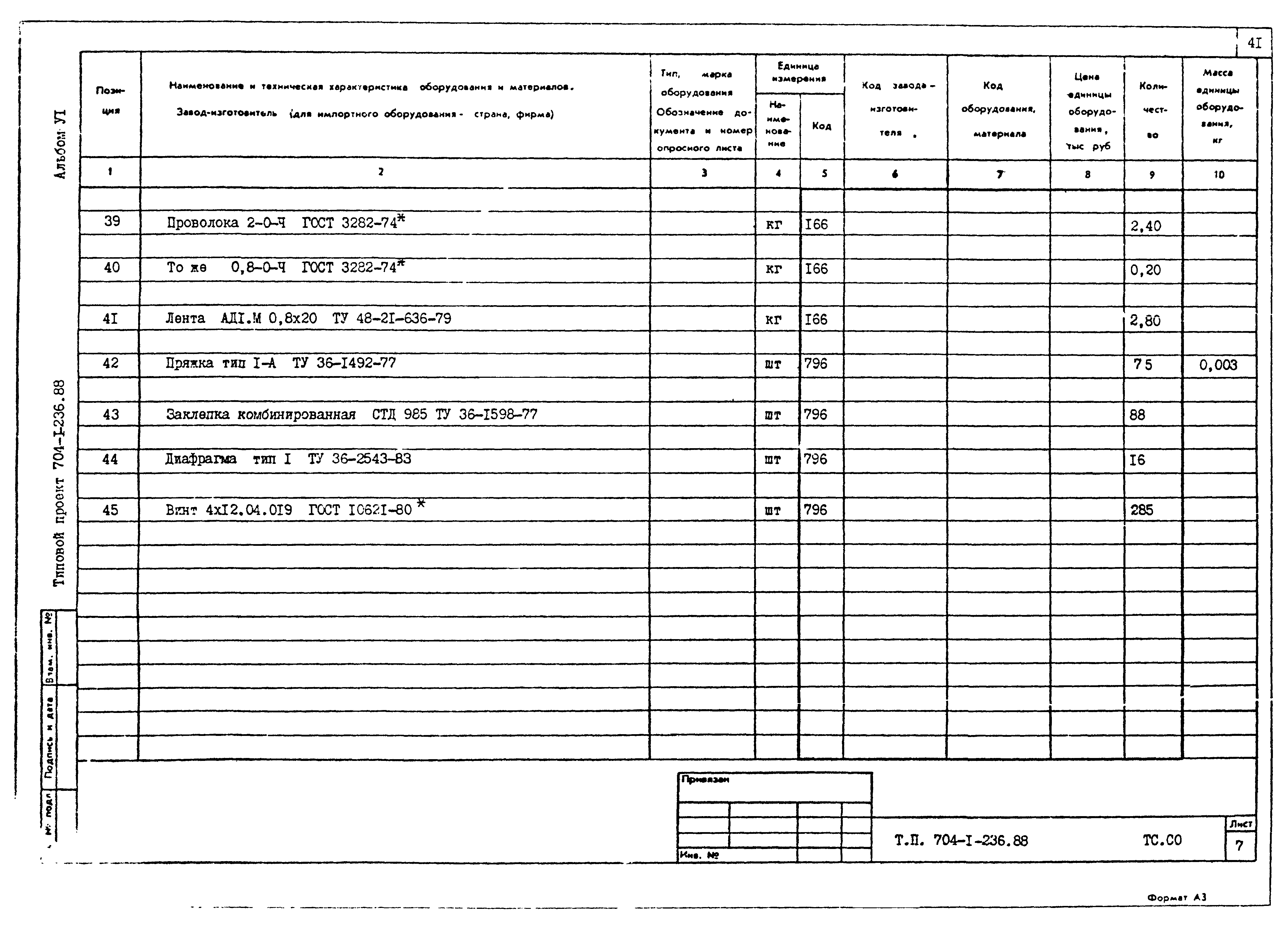 Типовой проект 704-1-236.88