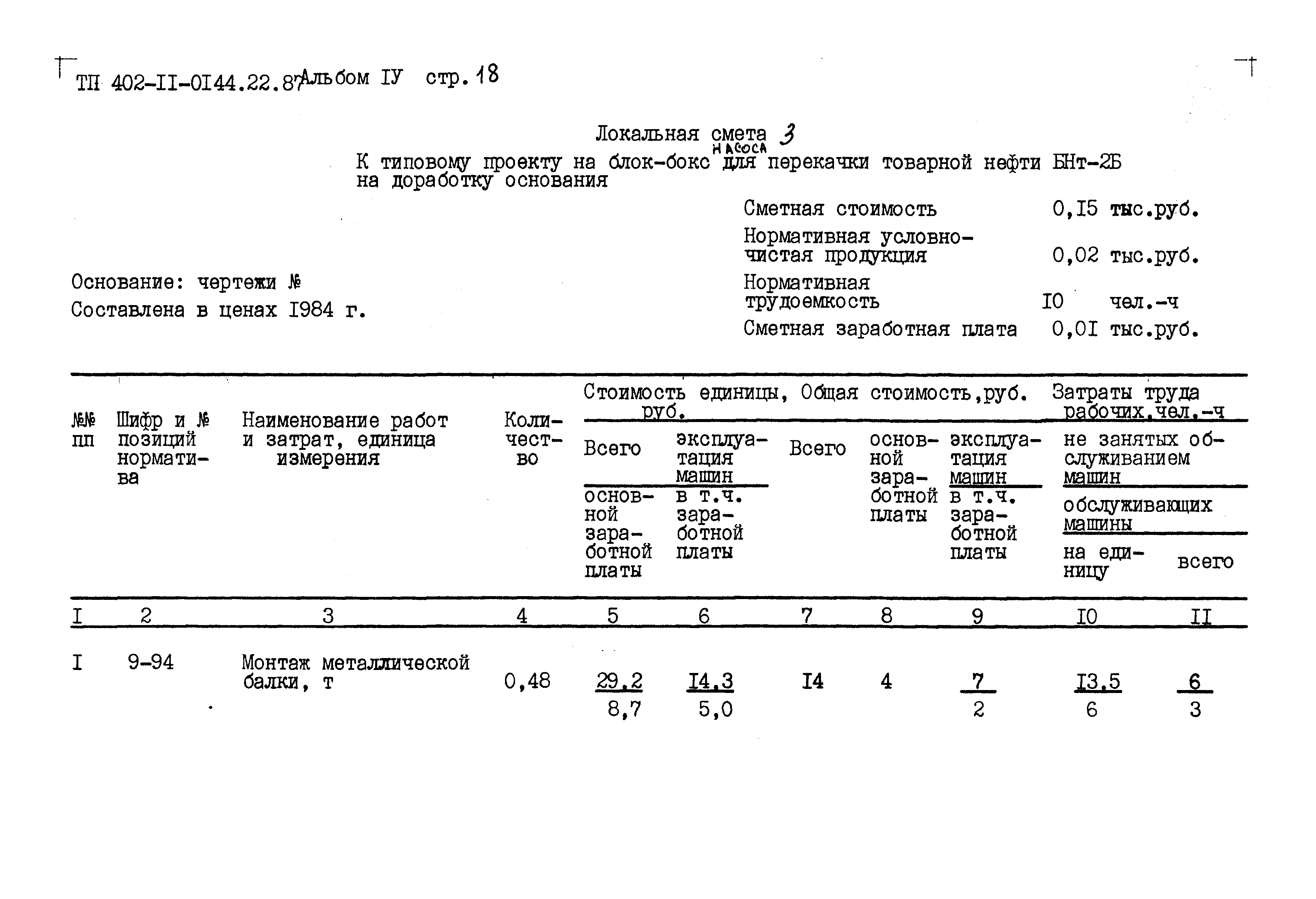 Типовые проектные решения 402-11-0144.22.87