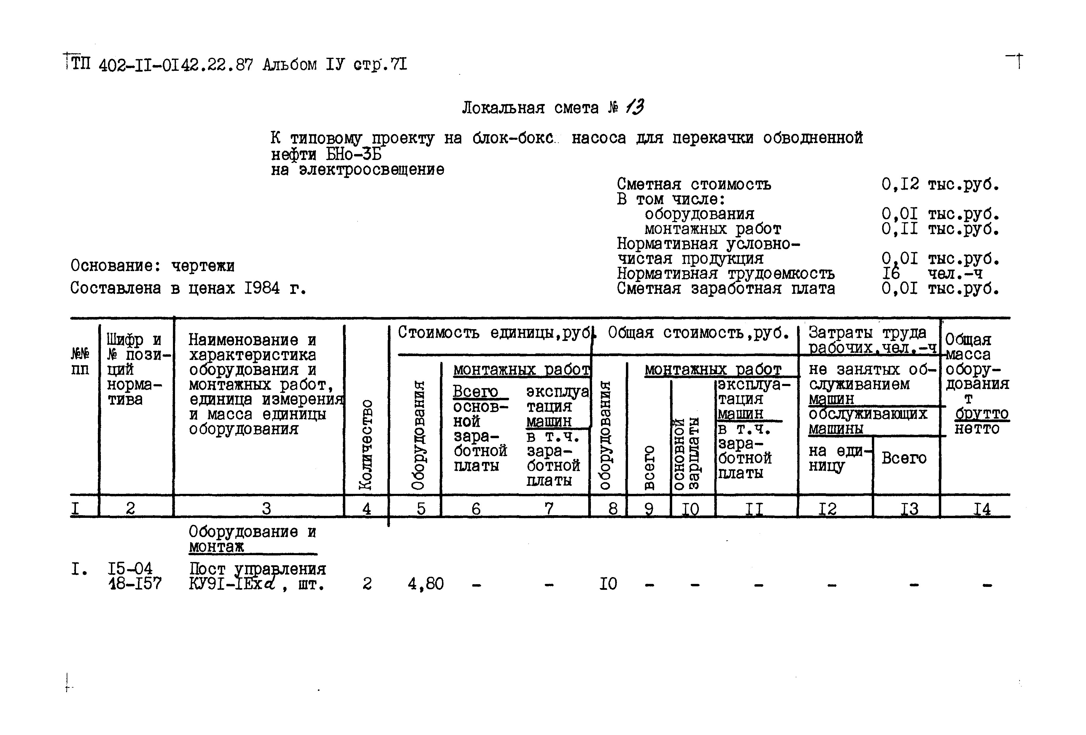 Типовые проектные решения 402-11-0142.22.87