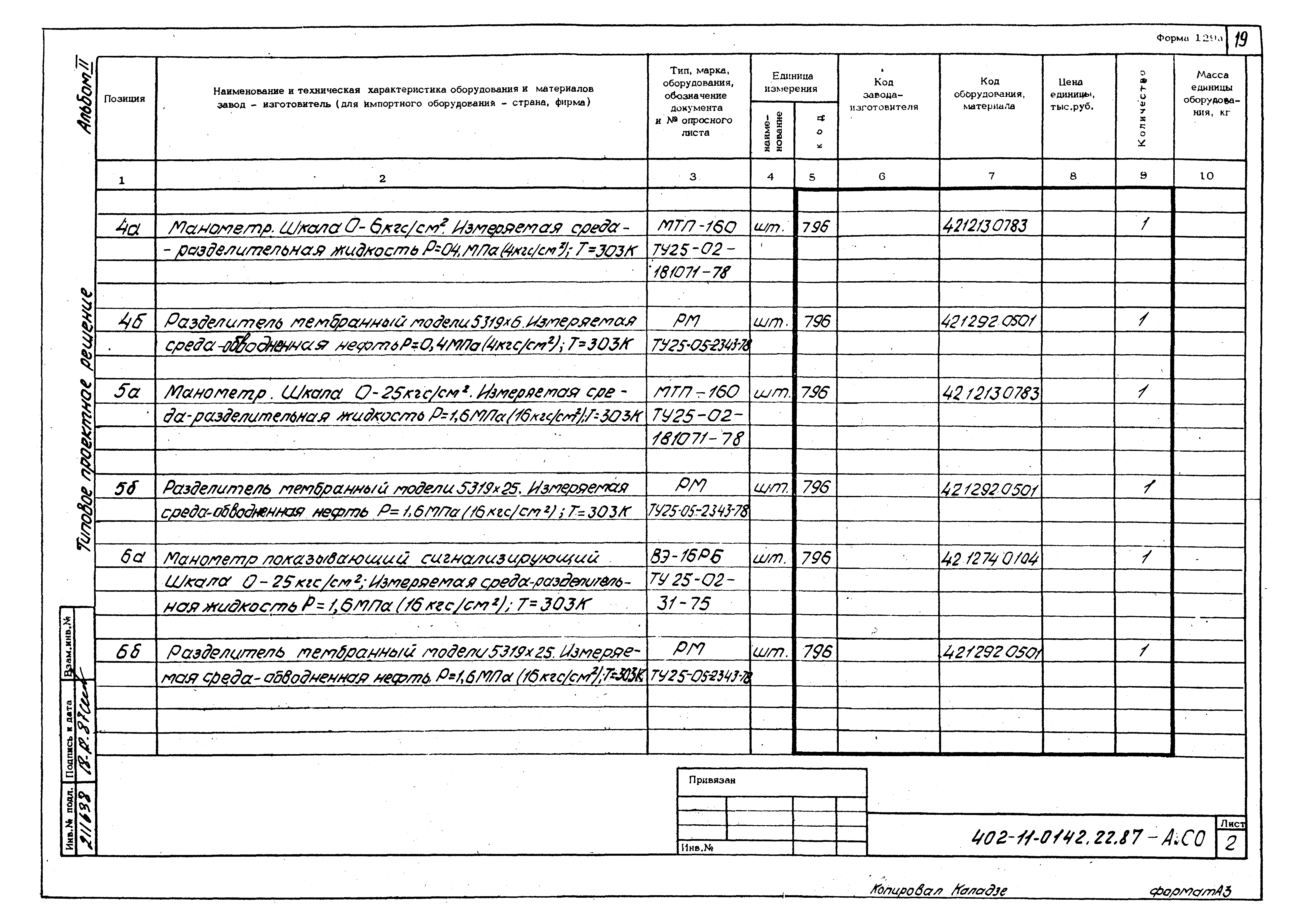 Типовые проектные решения 402-11-0142.22.87