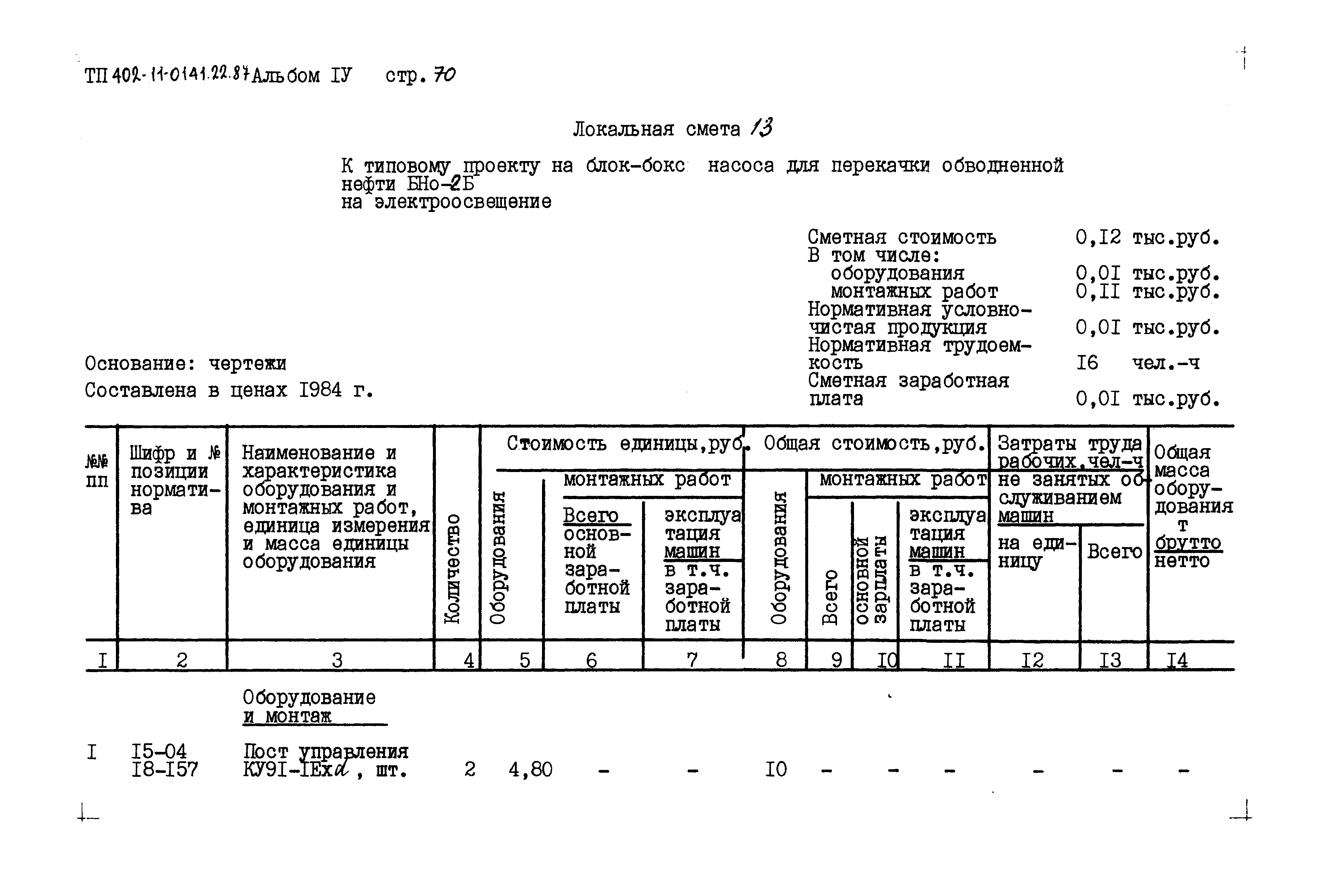 Типовые проектные решения 402-11-0141.22.87