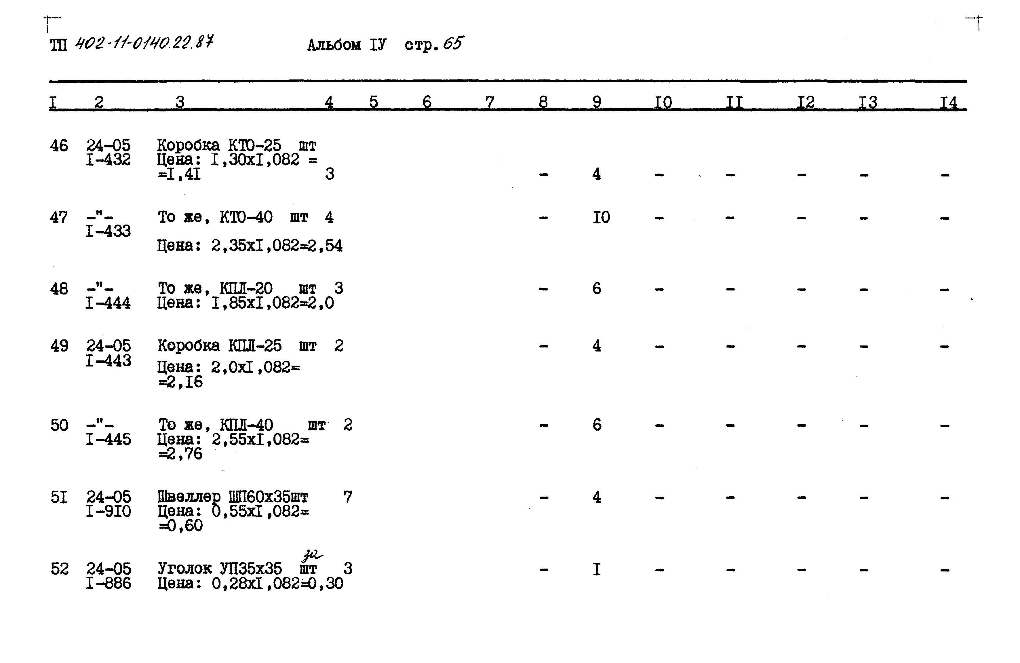 Типовые проектные решения 402-11-0140.22.87