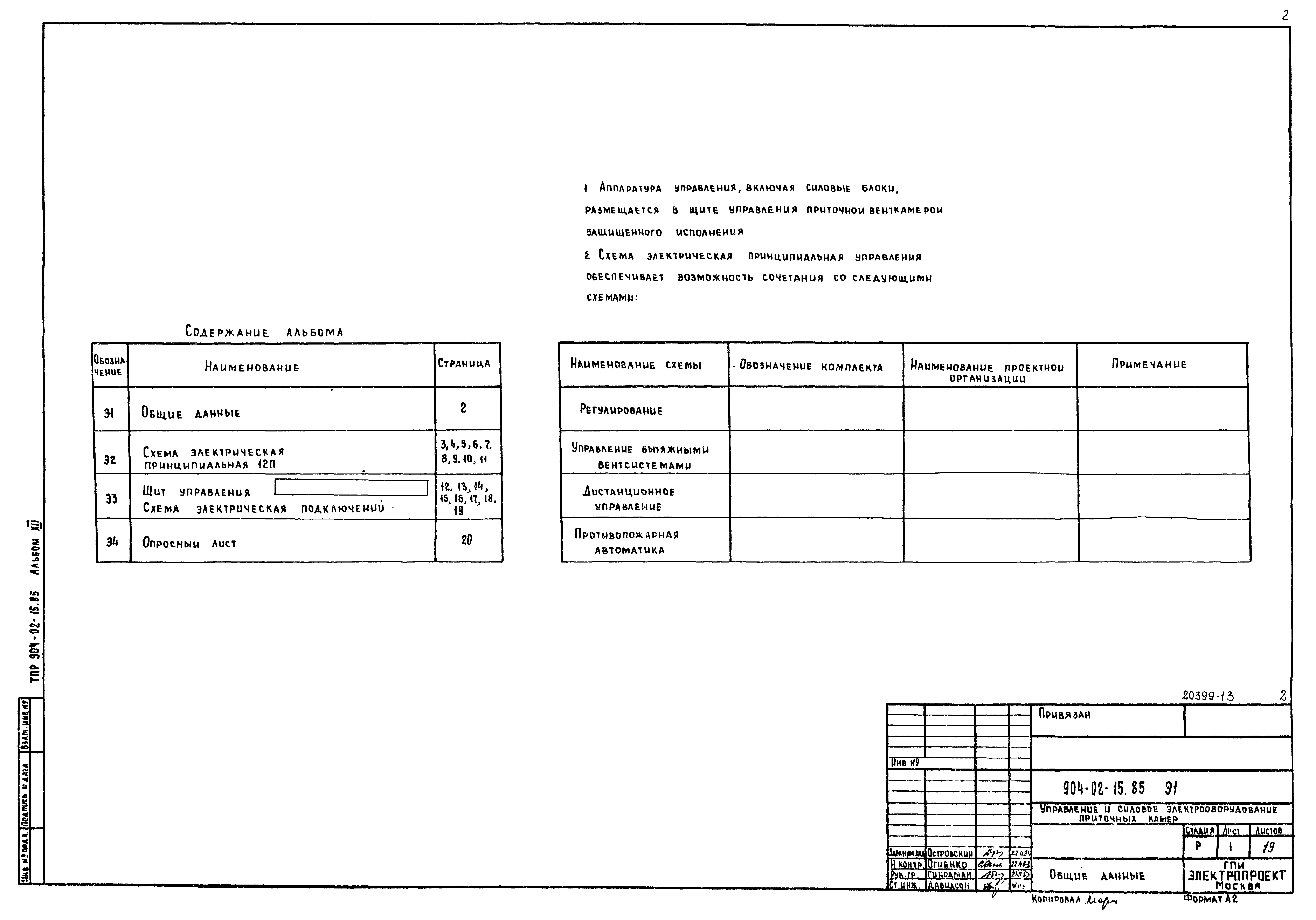 Типовые проектные решения 904-02-15.85
