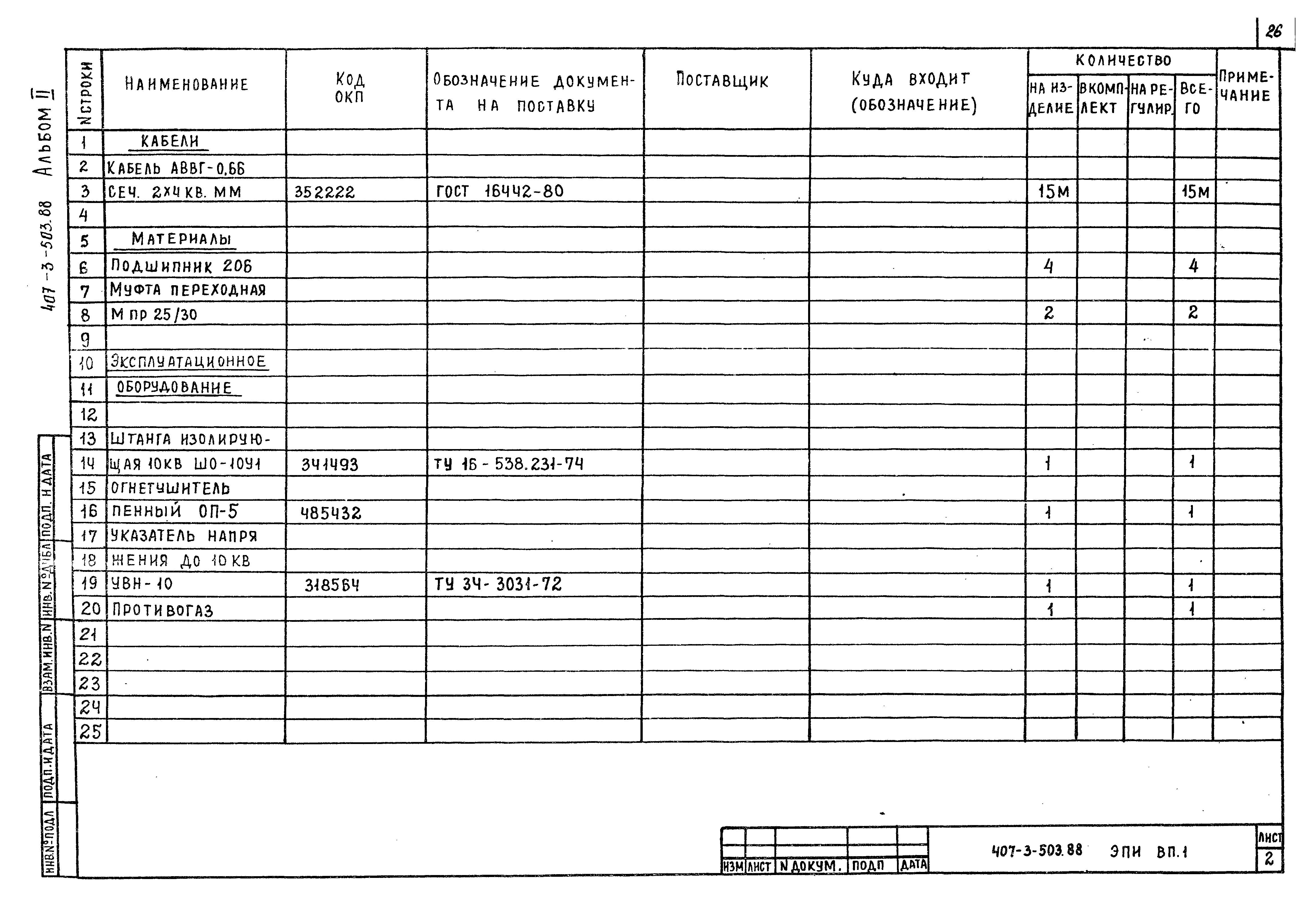 Типовой проект 407-3-503.88