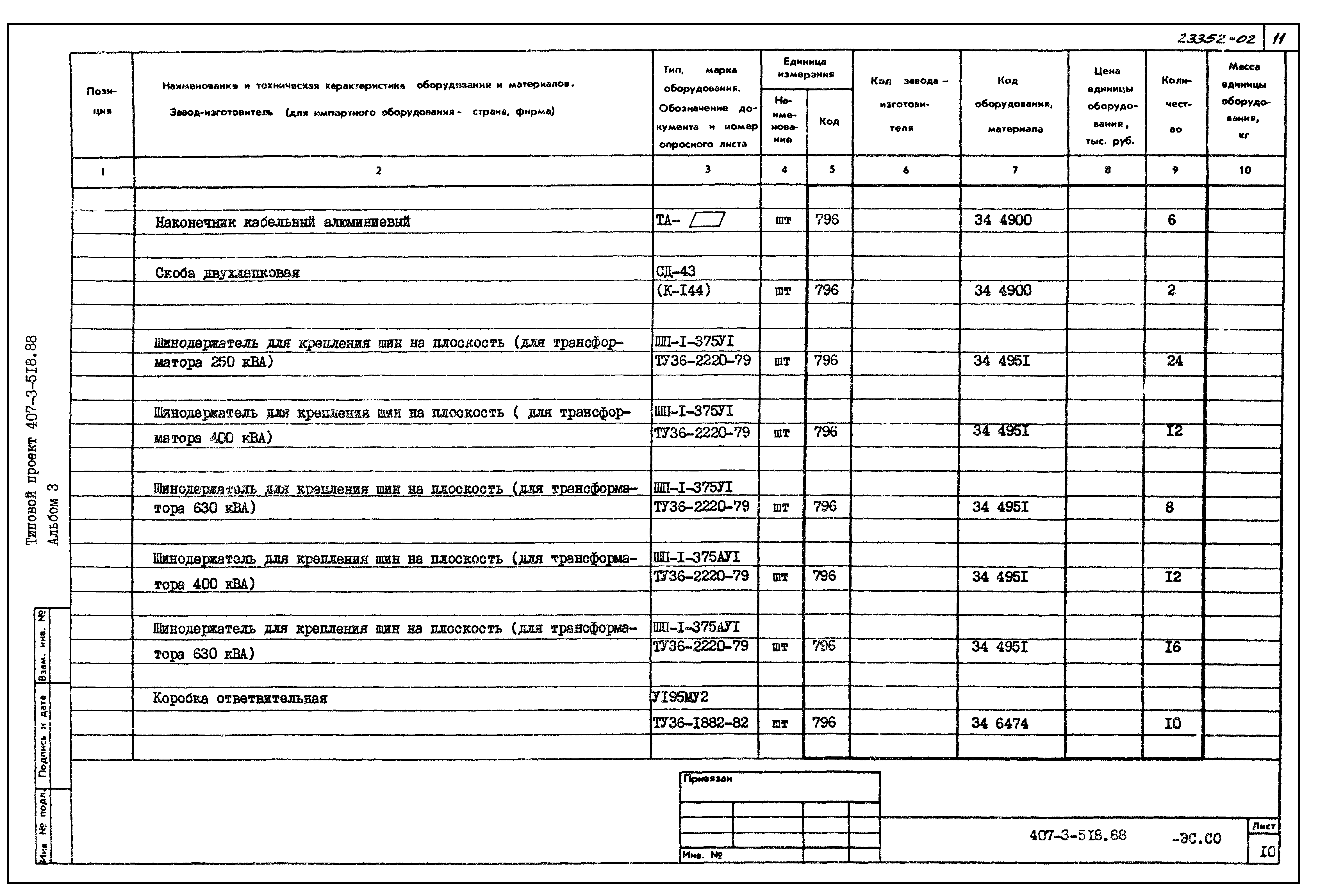 Типовой проект 407-3-518.88