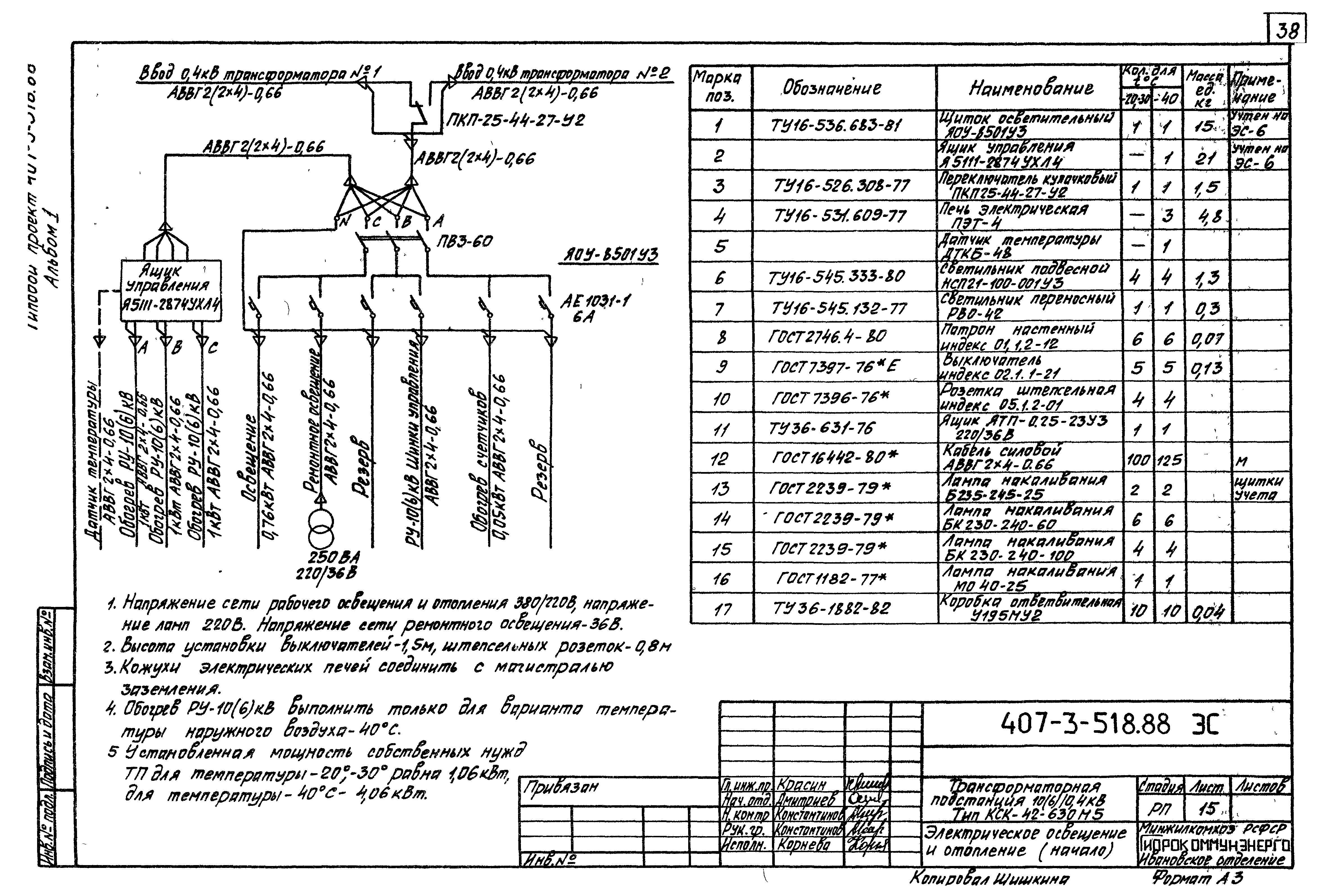 Типовой проект 407-3-518.88