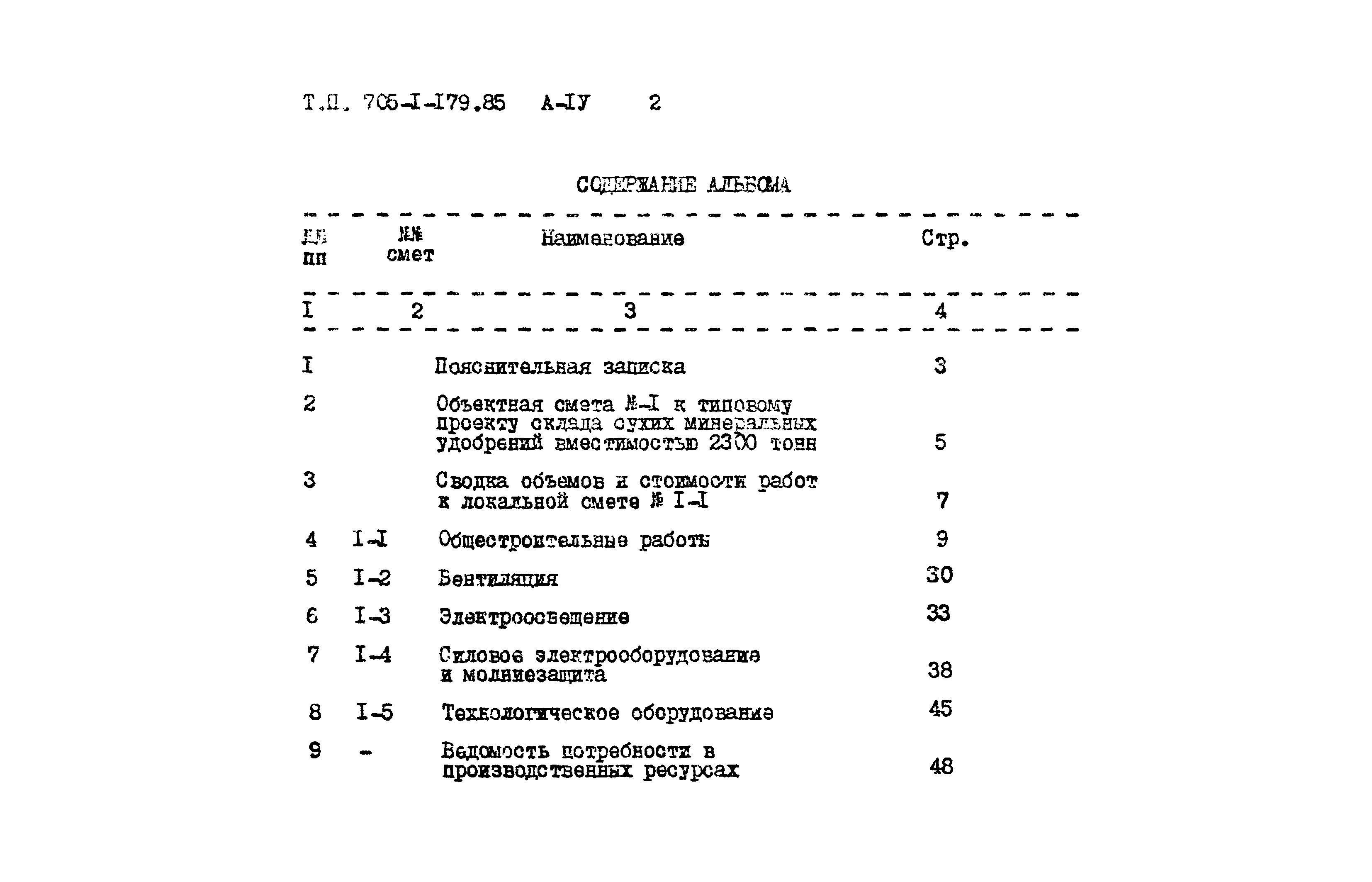 Типовой проект 705-1-179.85