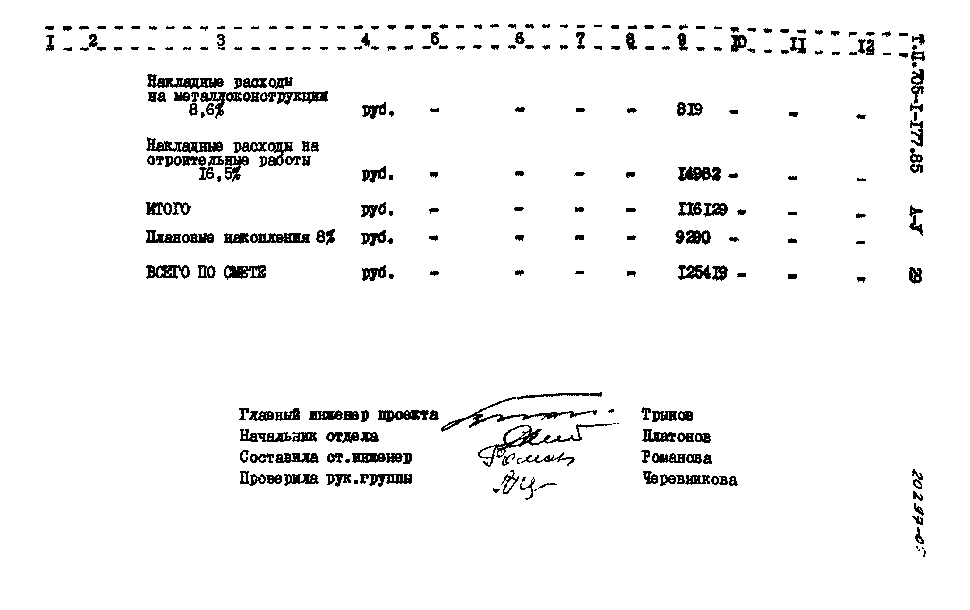 Типовой проект 705-1-177.85