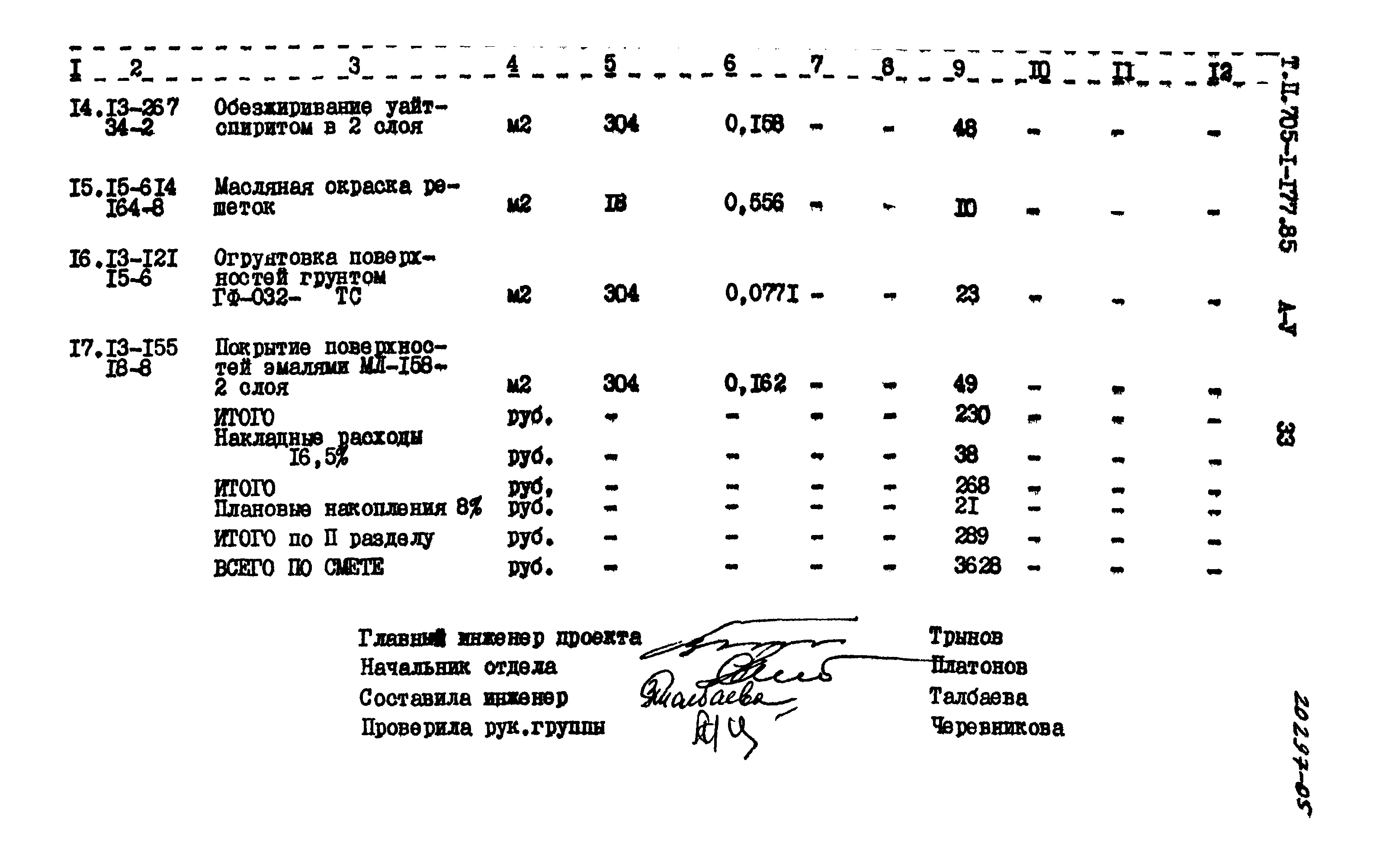 Типовой проект 705-1-177.85