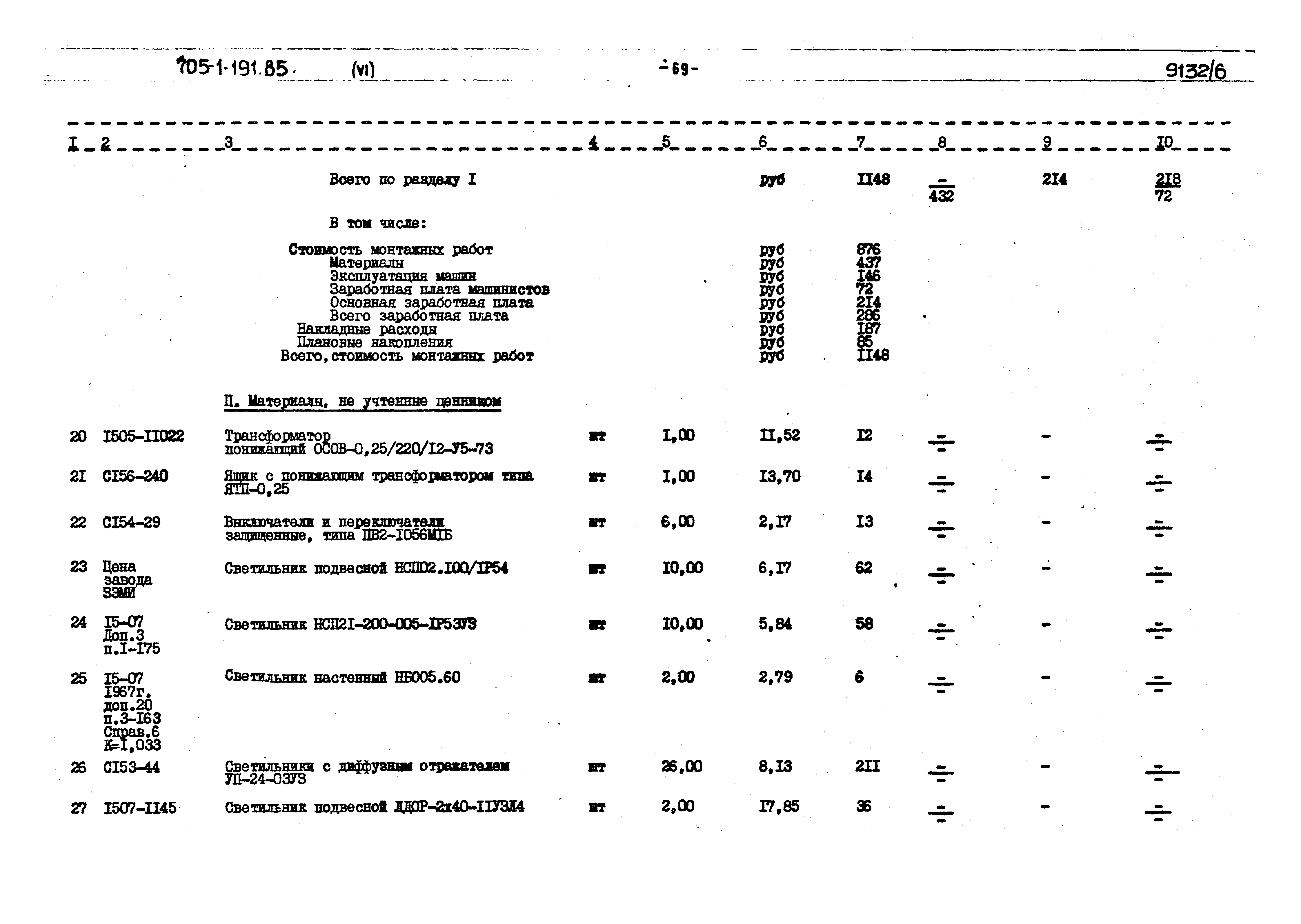 Типовой проект 705-1-191.85