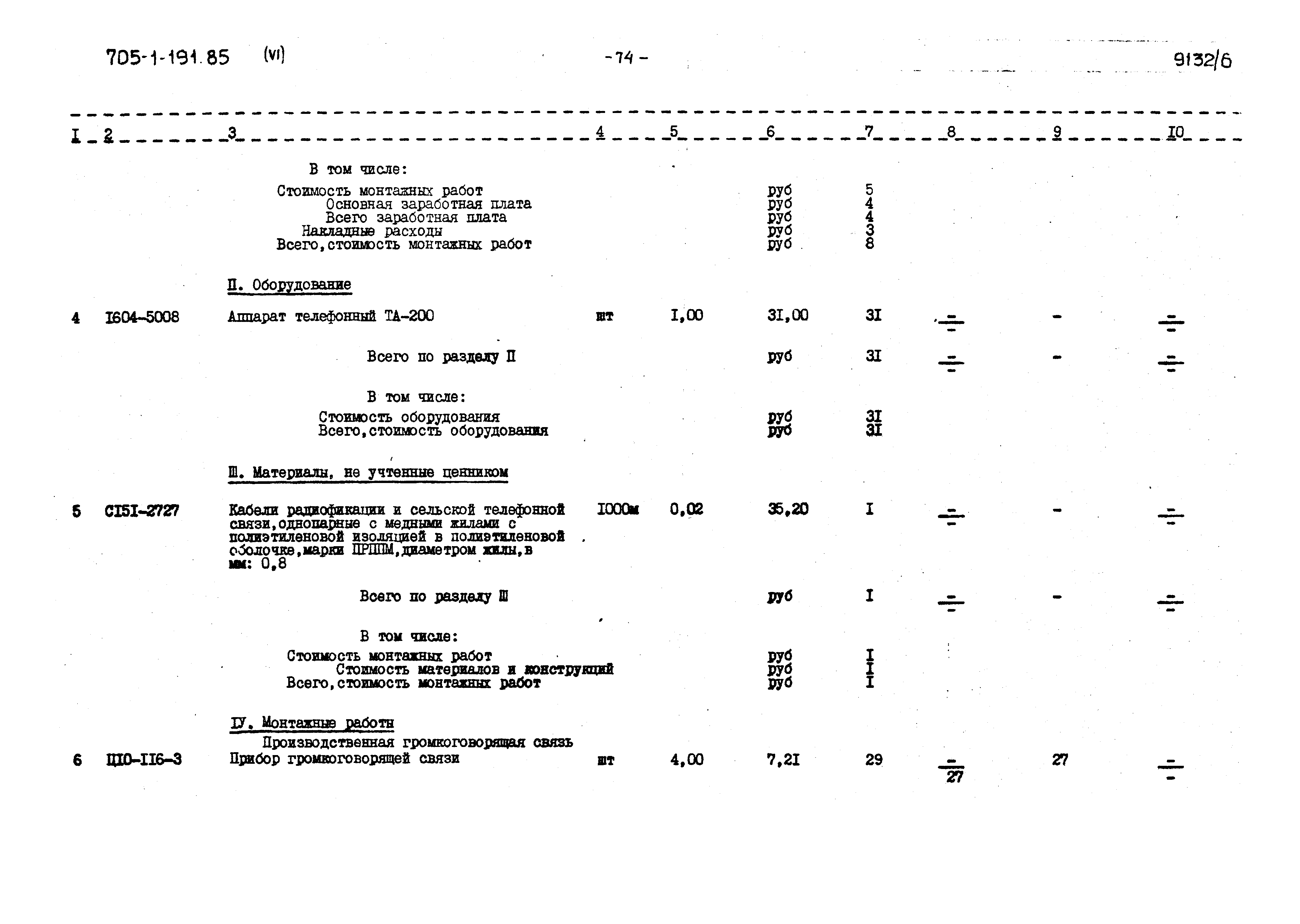 Типовой проект 705-1-191.85