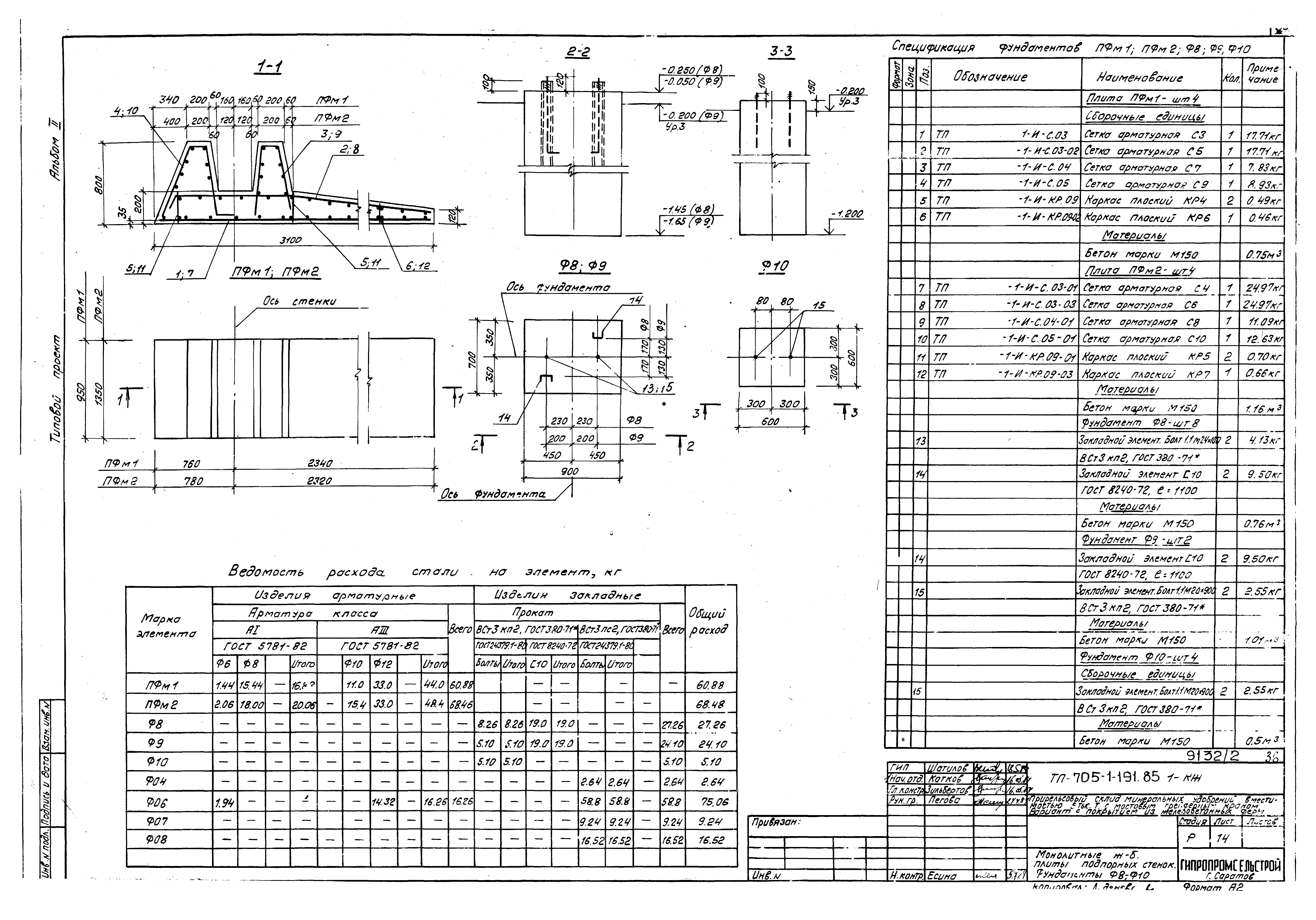 Типовой проект 705-1-191.85