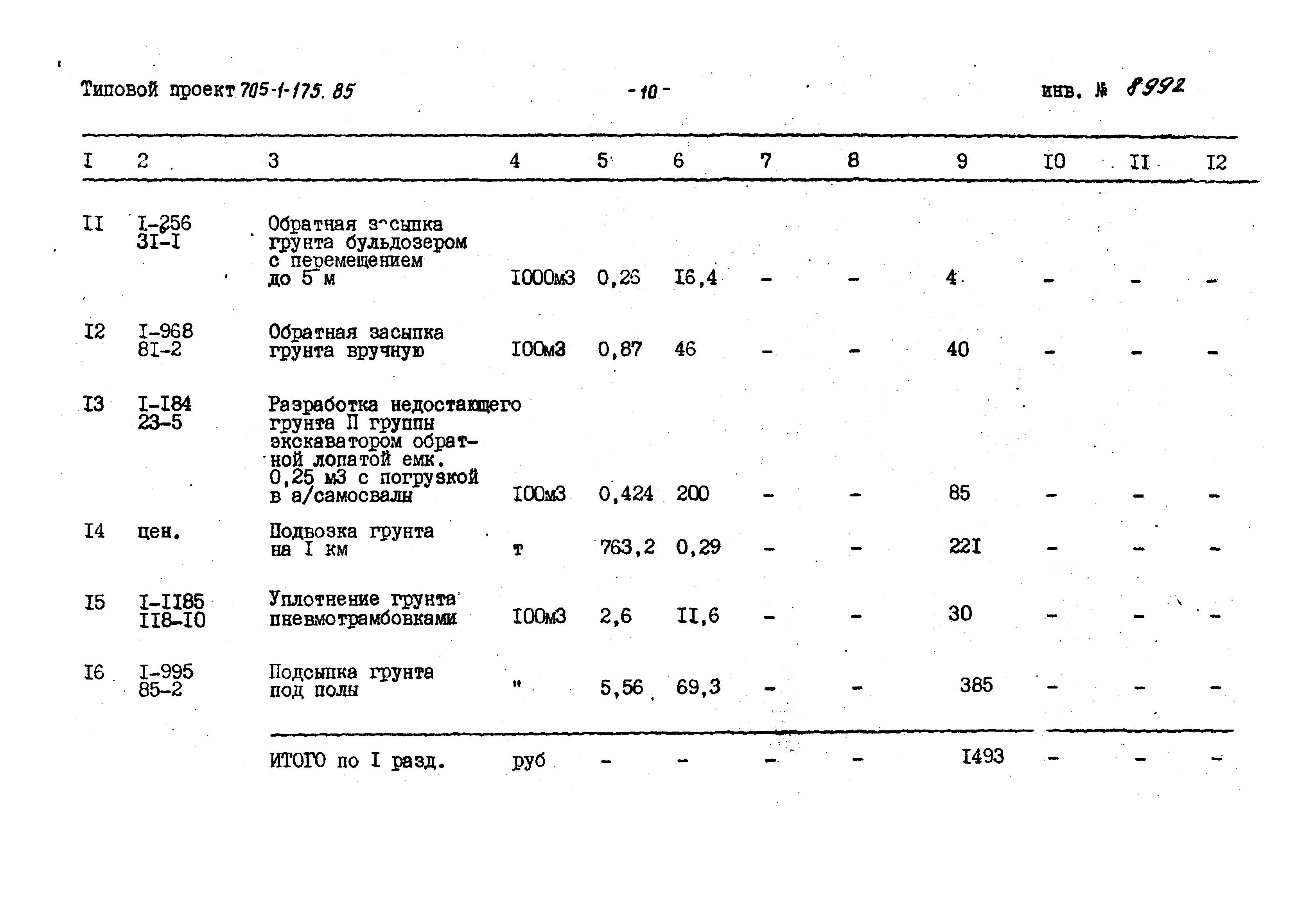 Типовой проект 705-1-175.85