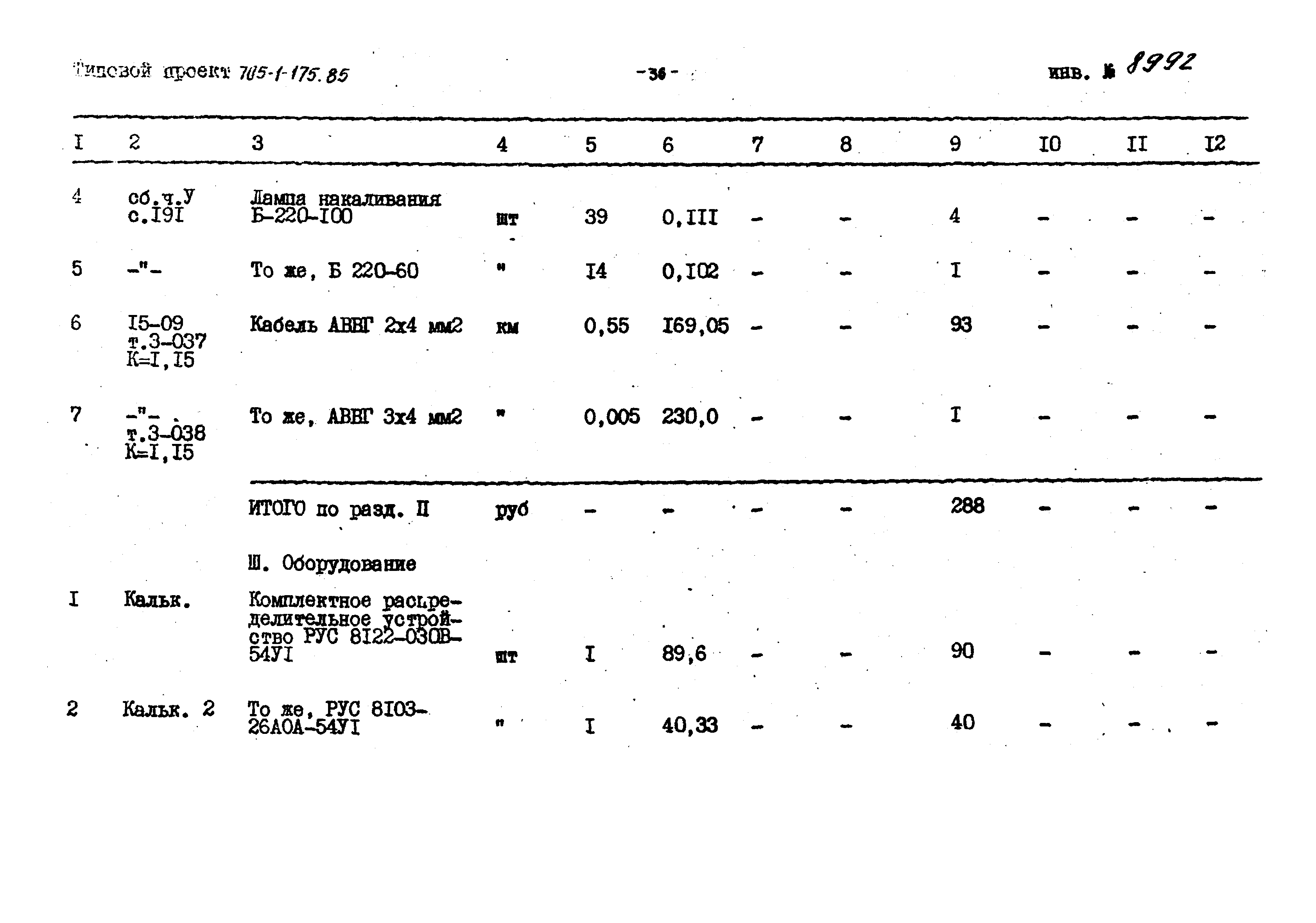 Типовой проект 705-1-175.85