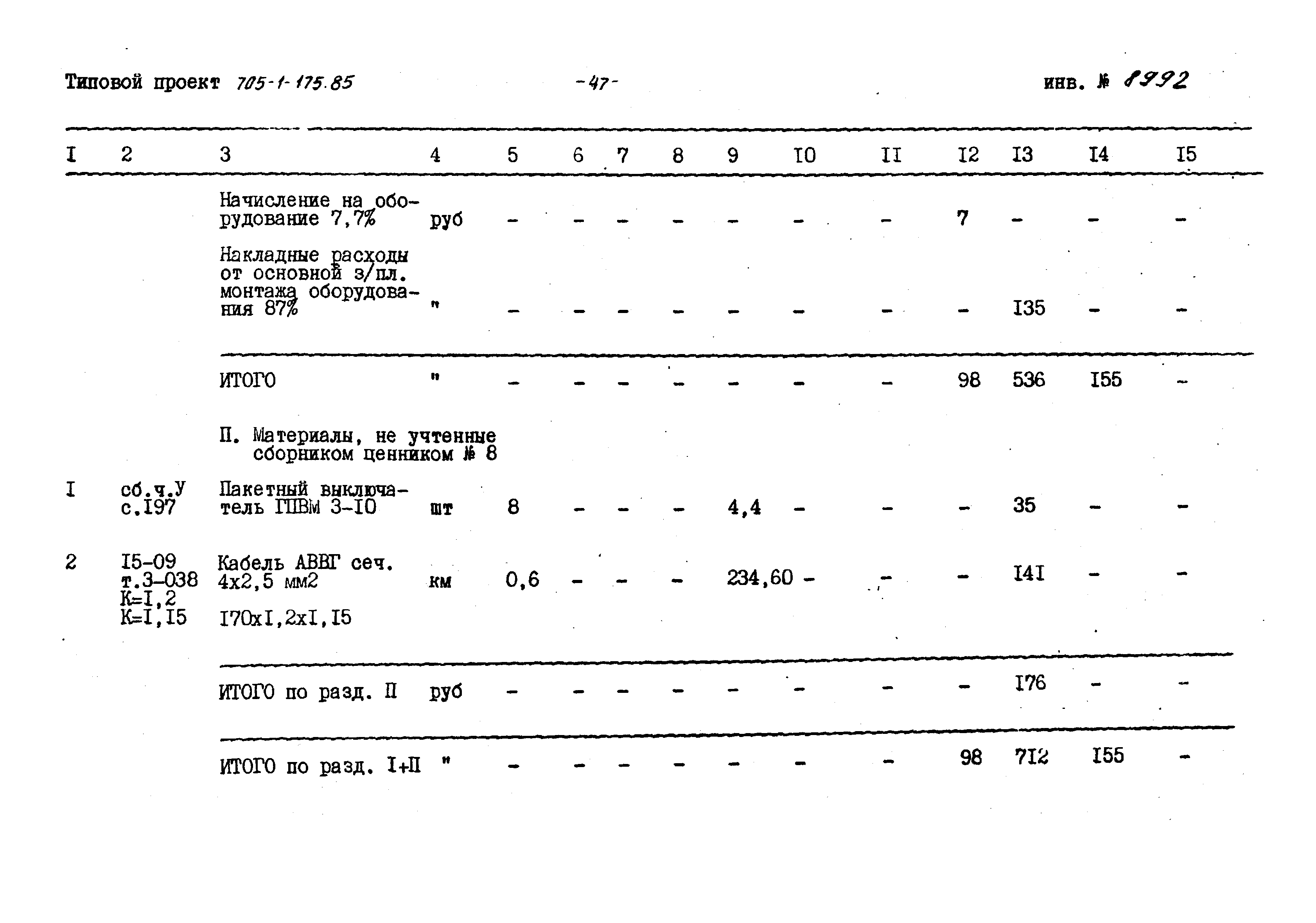 Типовой проект 705-1-175.85