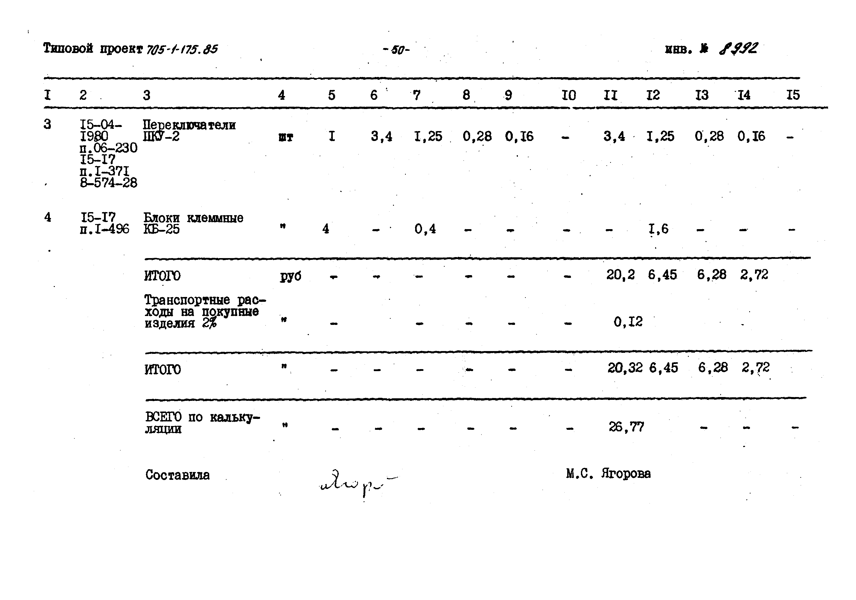 Типовой проект 705-1-175.85