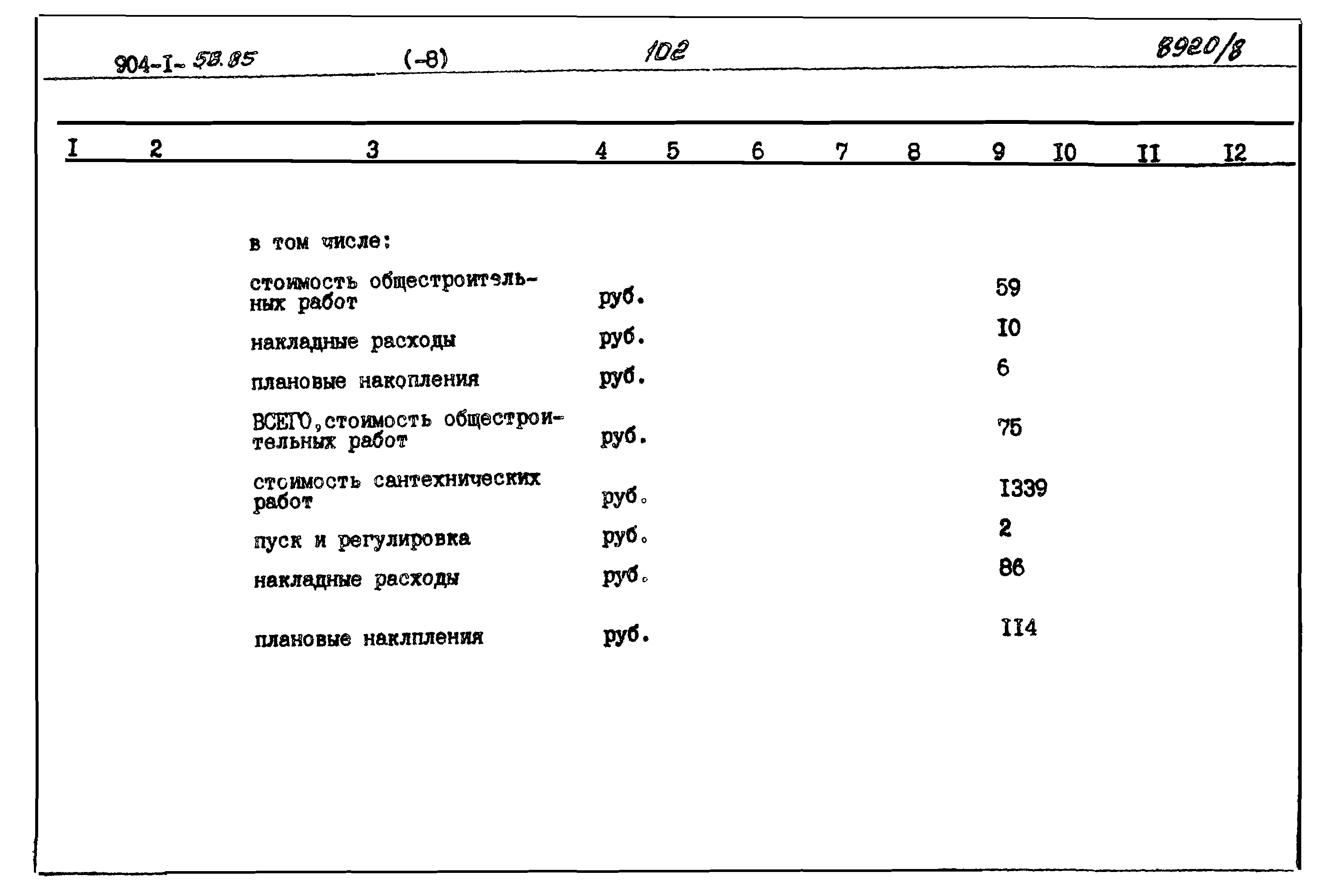 Типовой проект 904-1-58.85