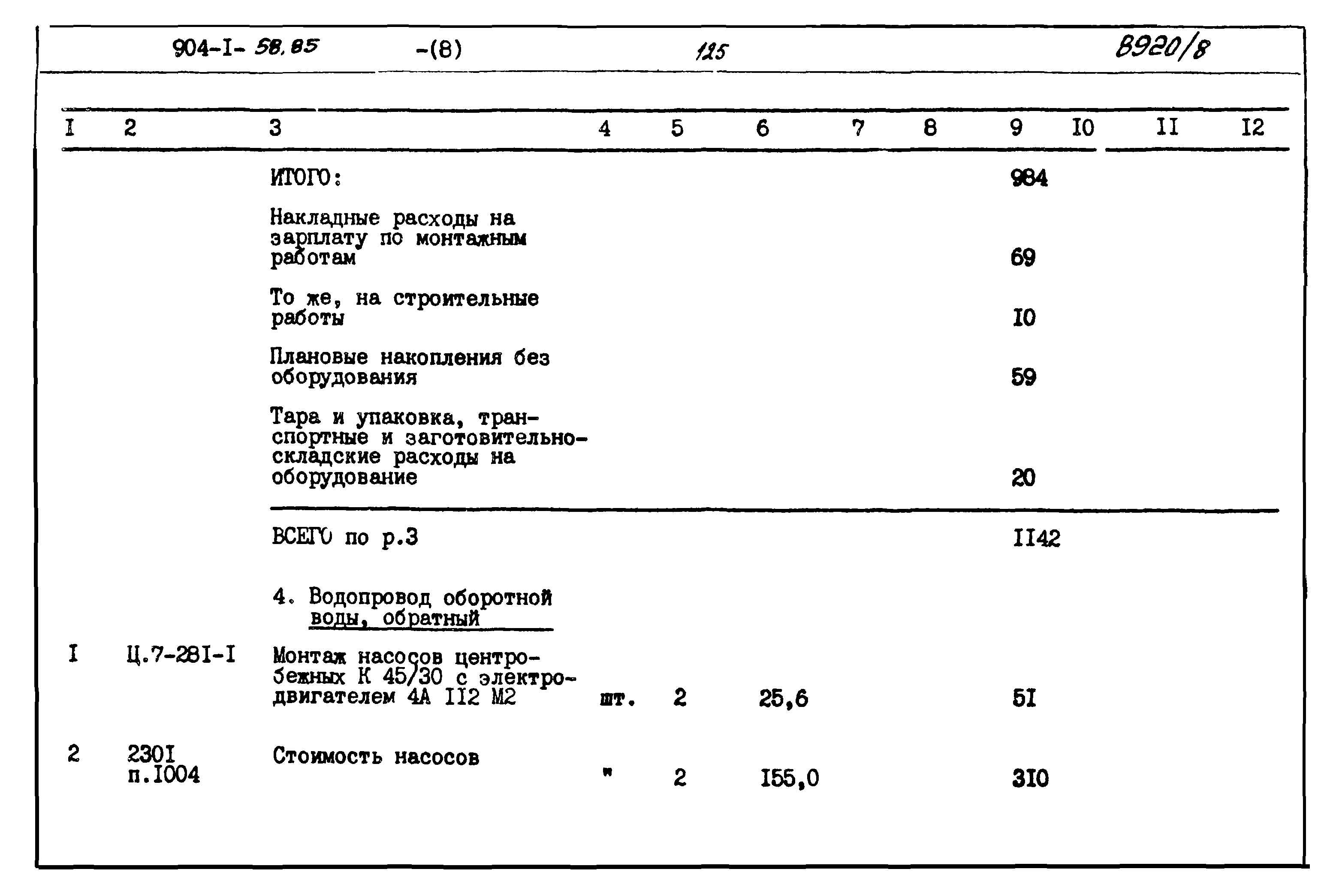 Типовой проект 904-1-58.85