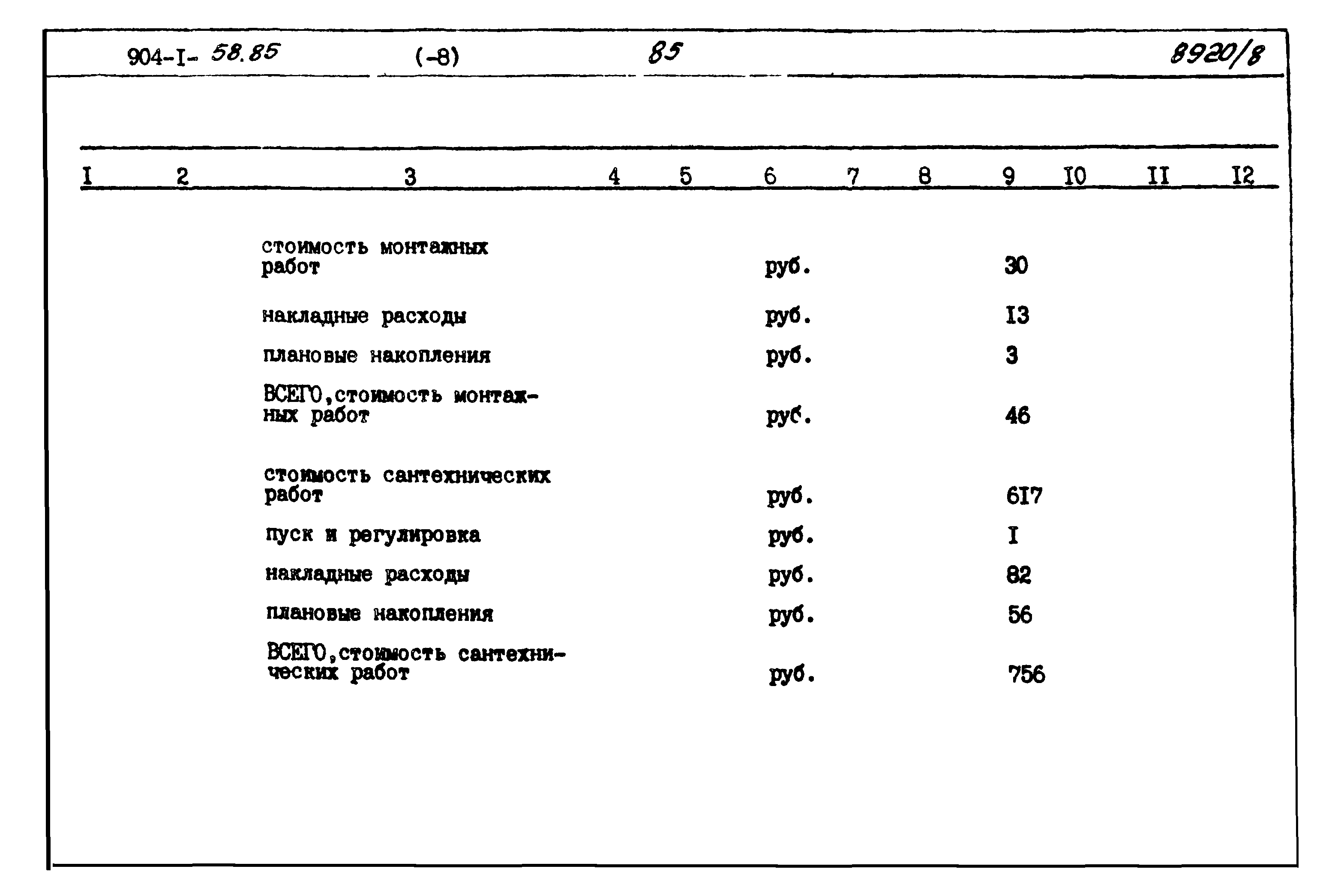 Типовой проект 904-1-58.85