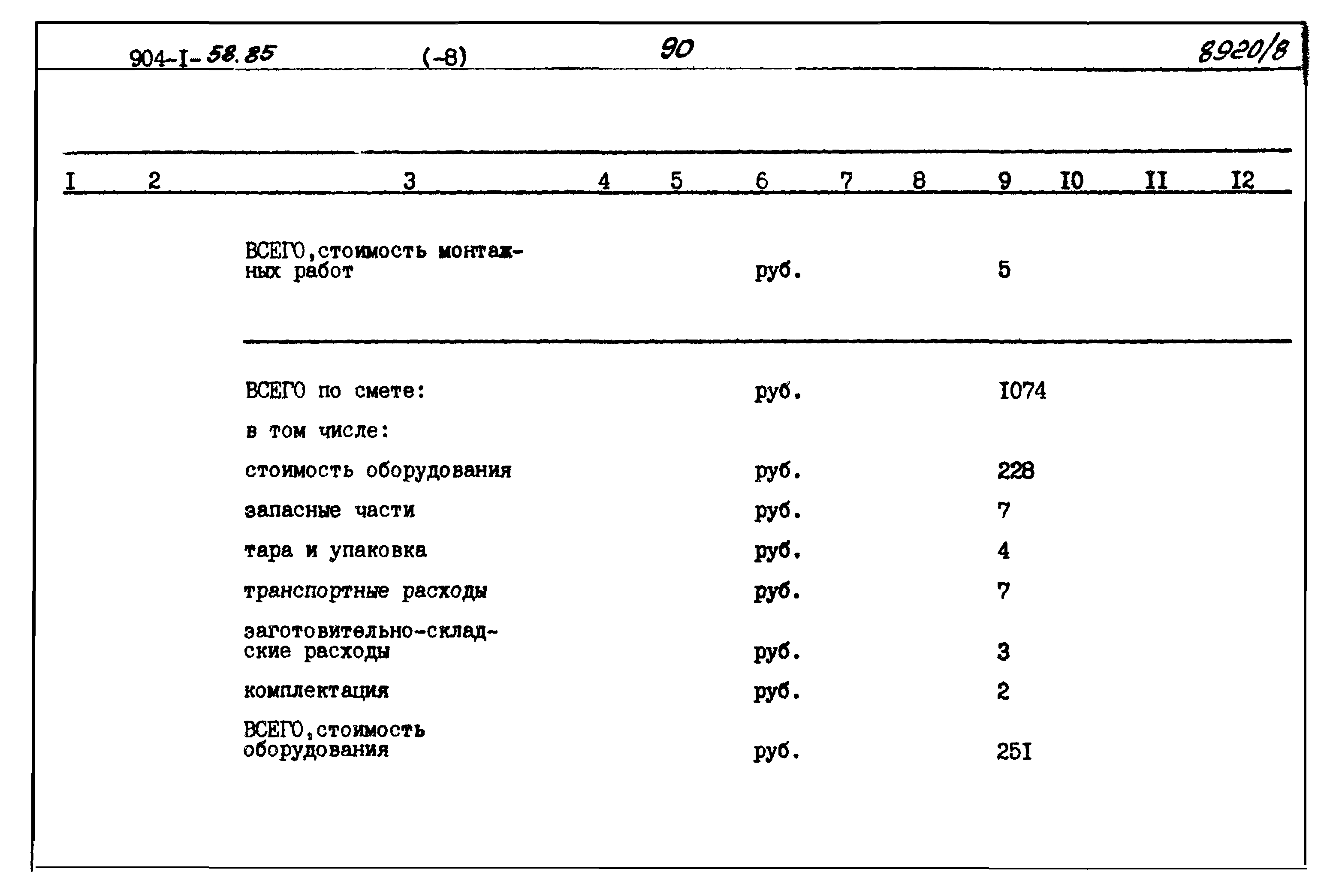 Типовой проект 904-1-58.85