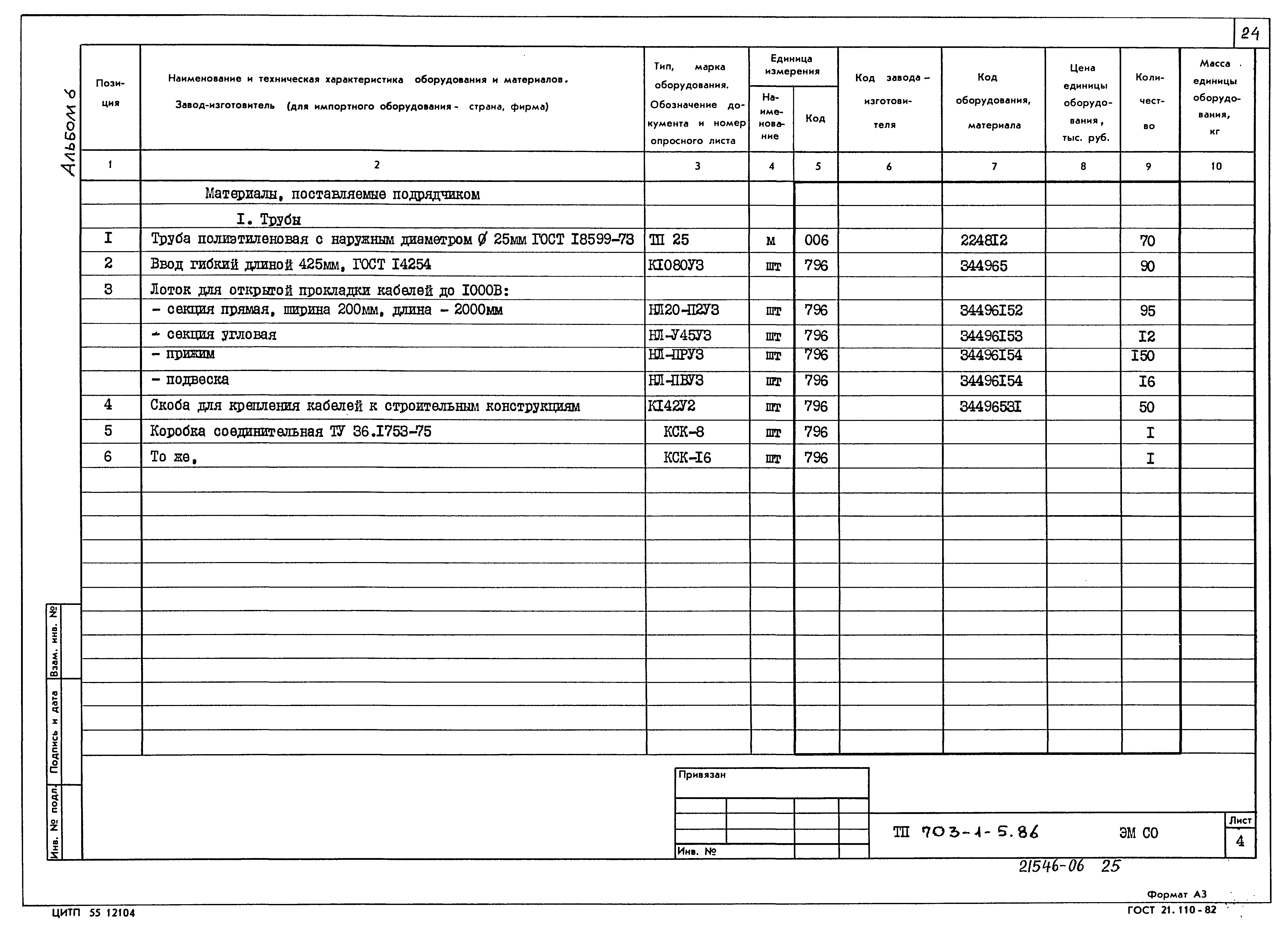 Типовой проект 703-1-5.86