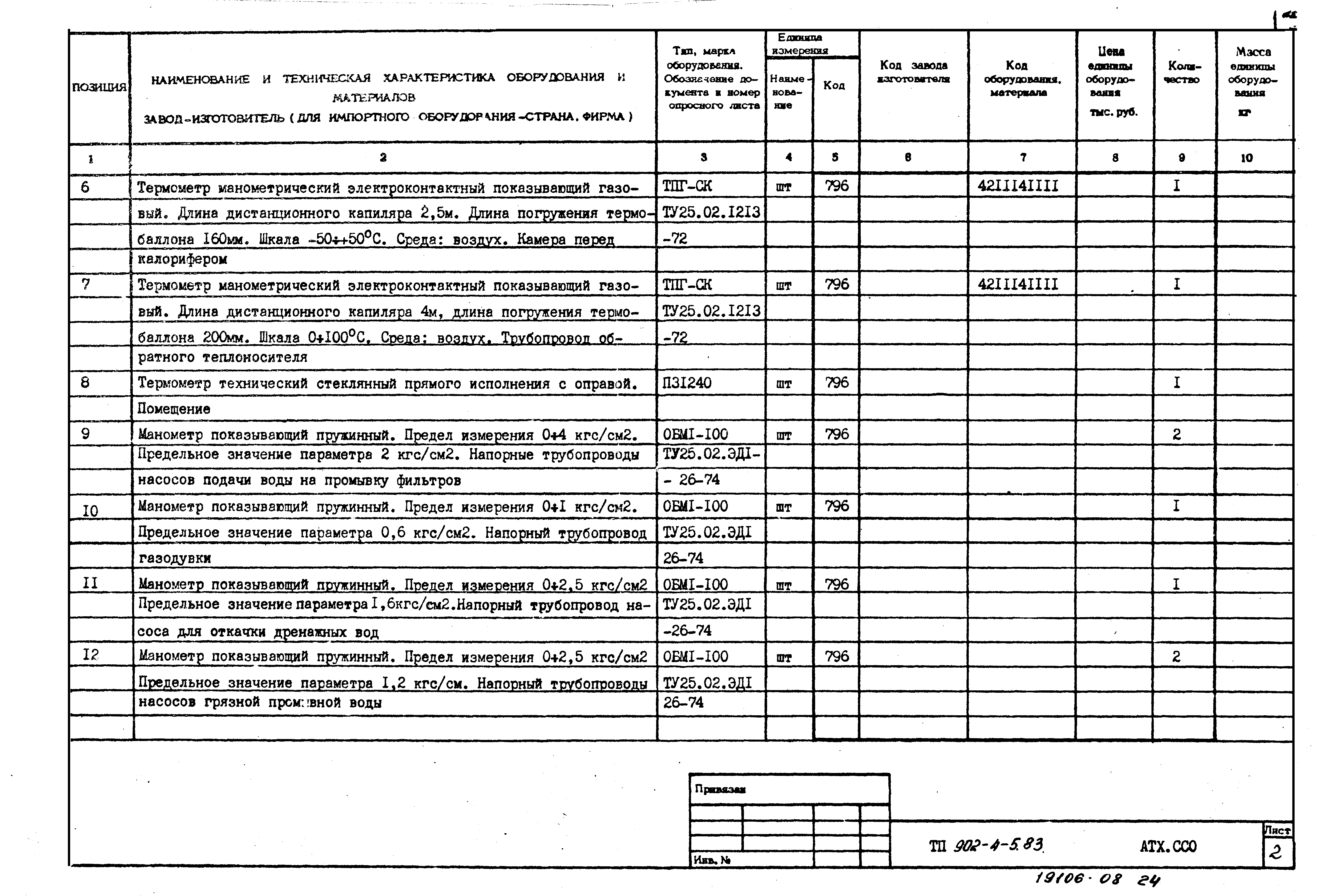 Типовой проект 902-4-6м.83