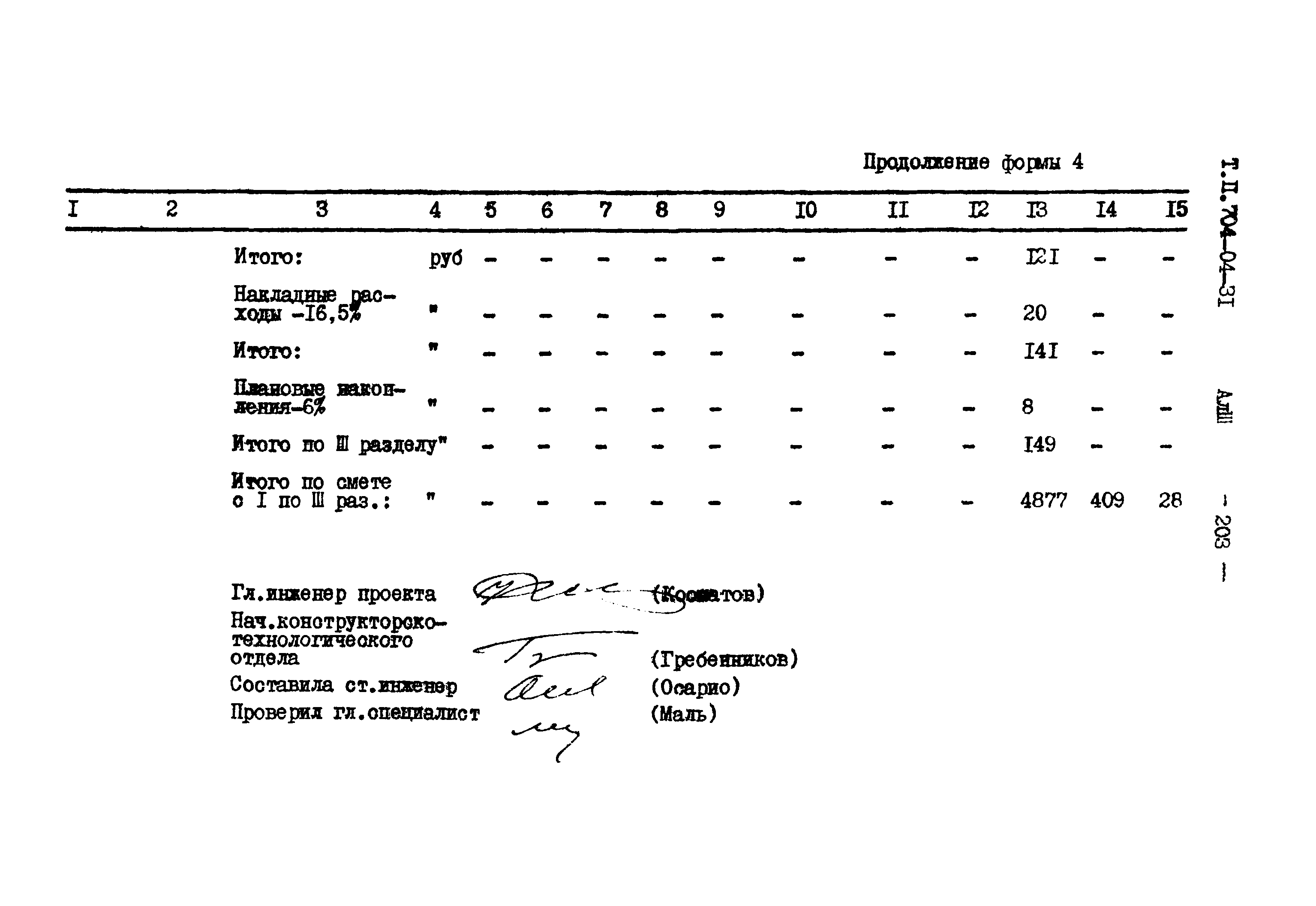 Типовые проектные решения 704-04-31