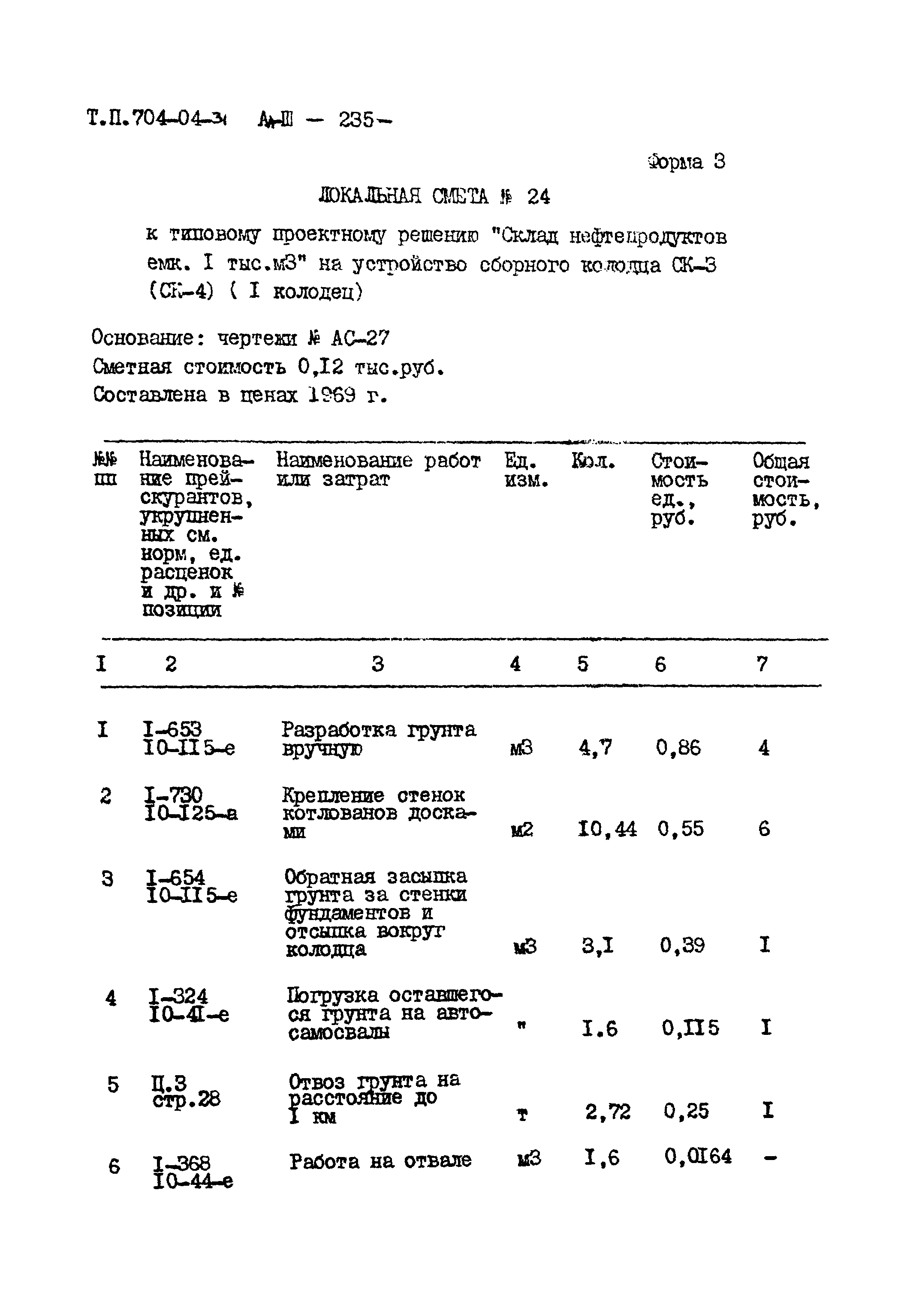 Типовые проектные решения 704-04-31