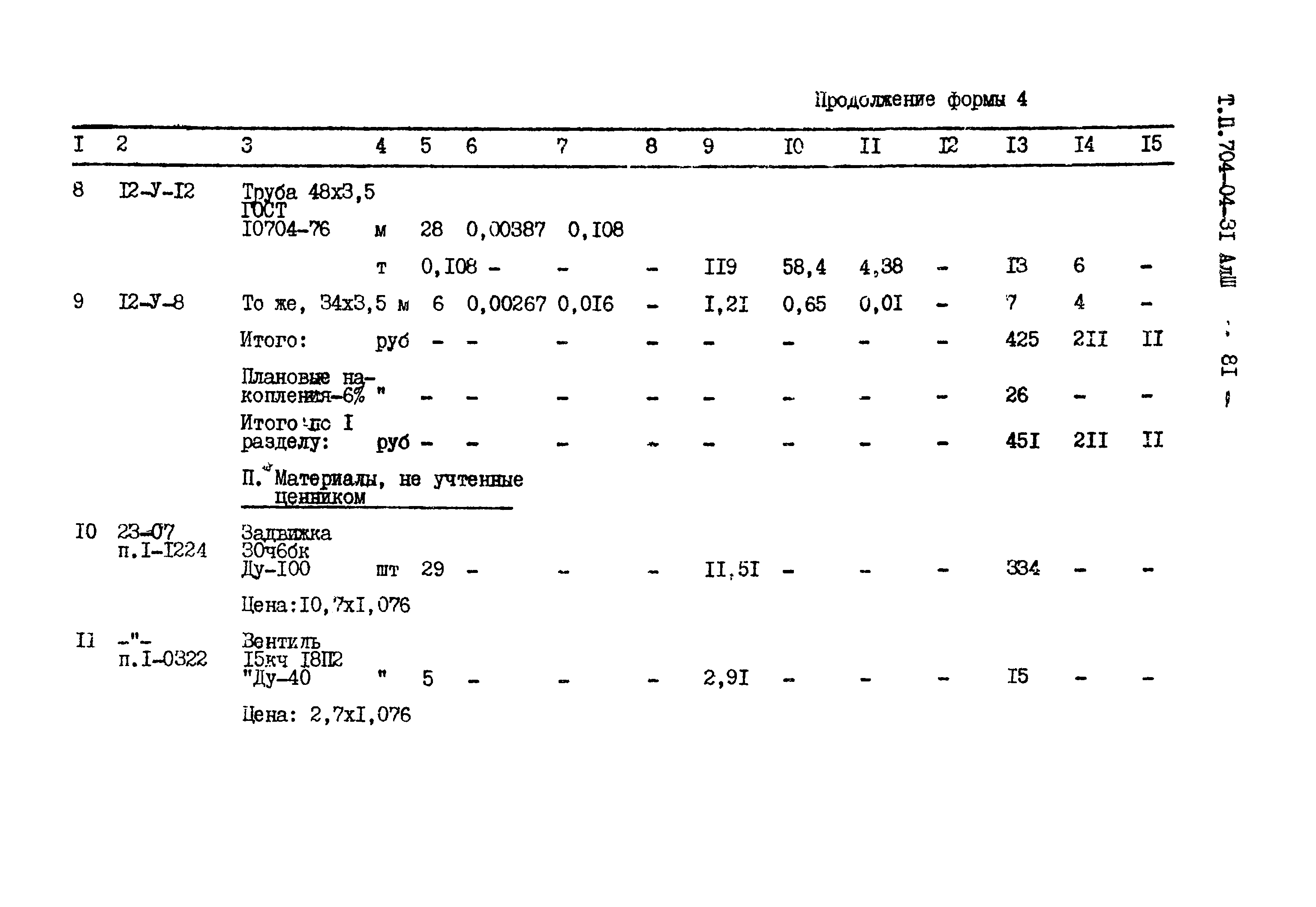 Типовые проектные решения 704-04-31