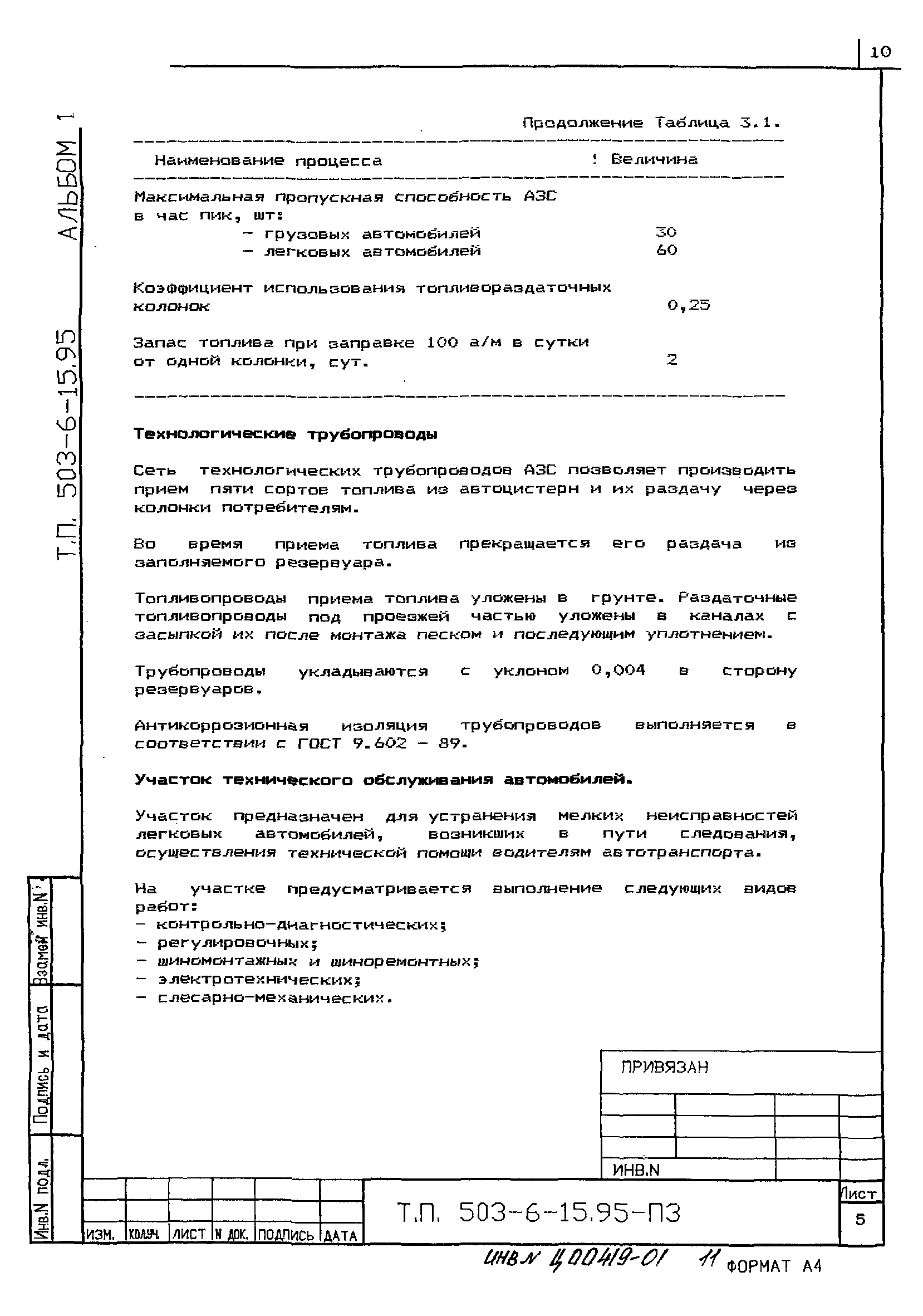 Типовой проект 503-6-15.95