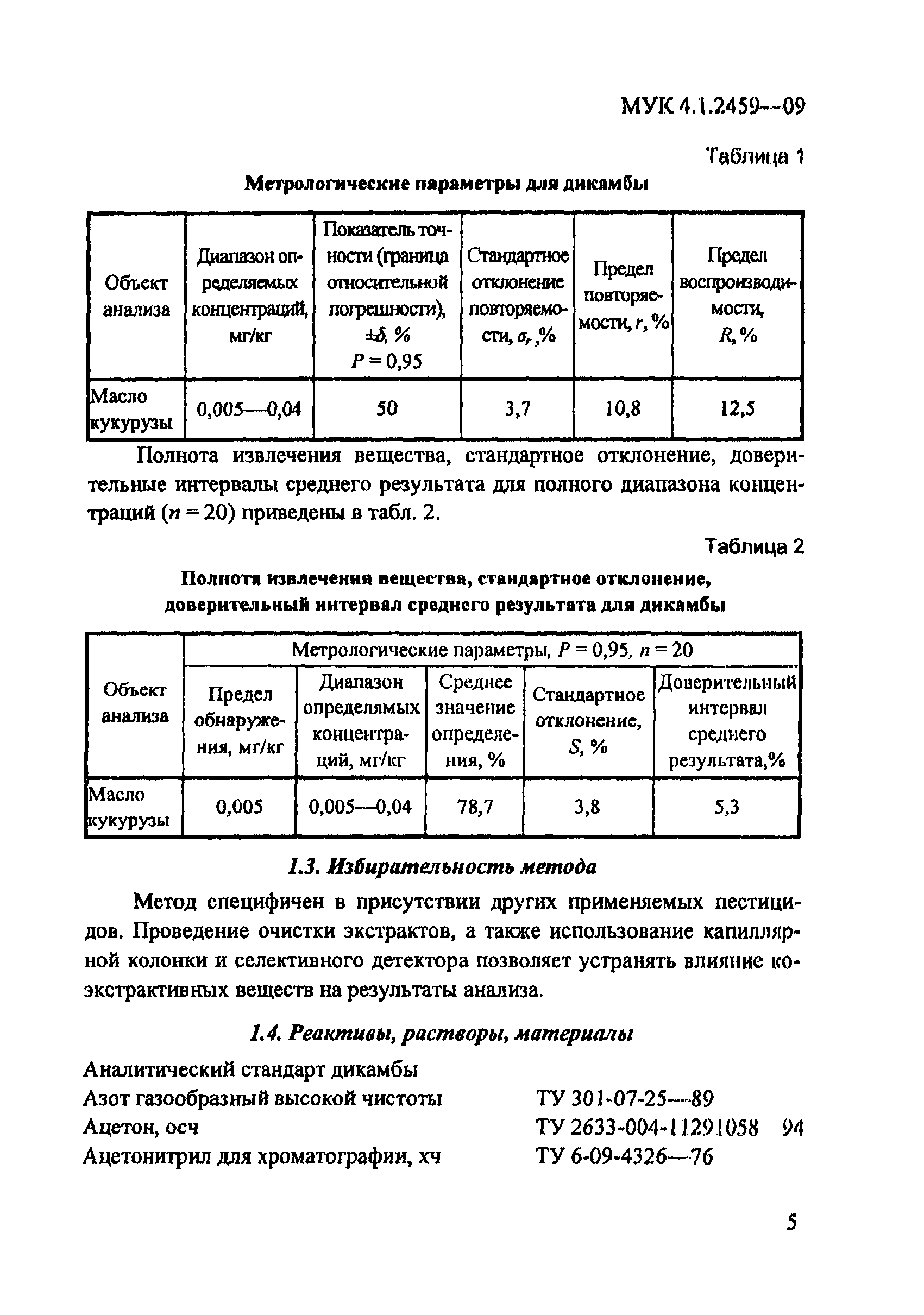 МУК 4.1.2459-09