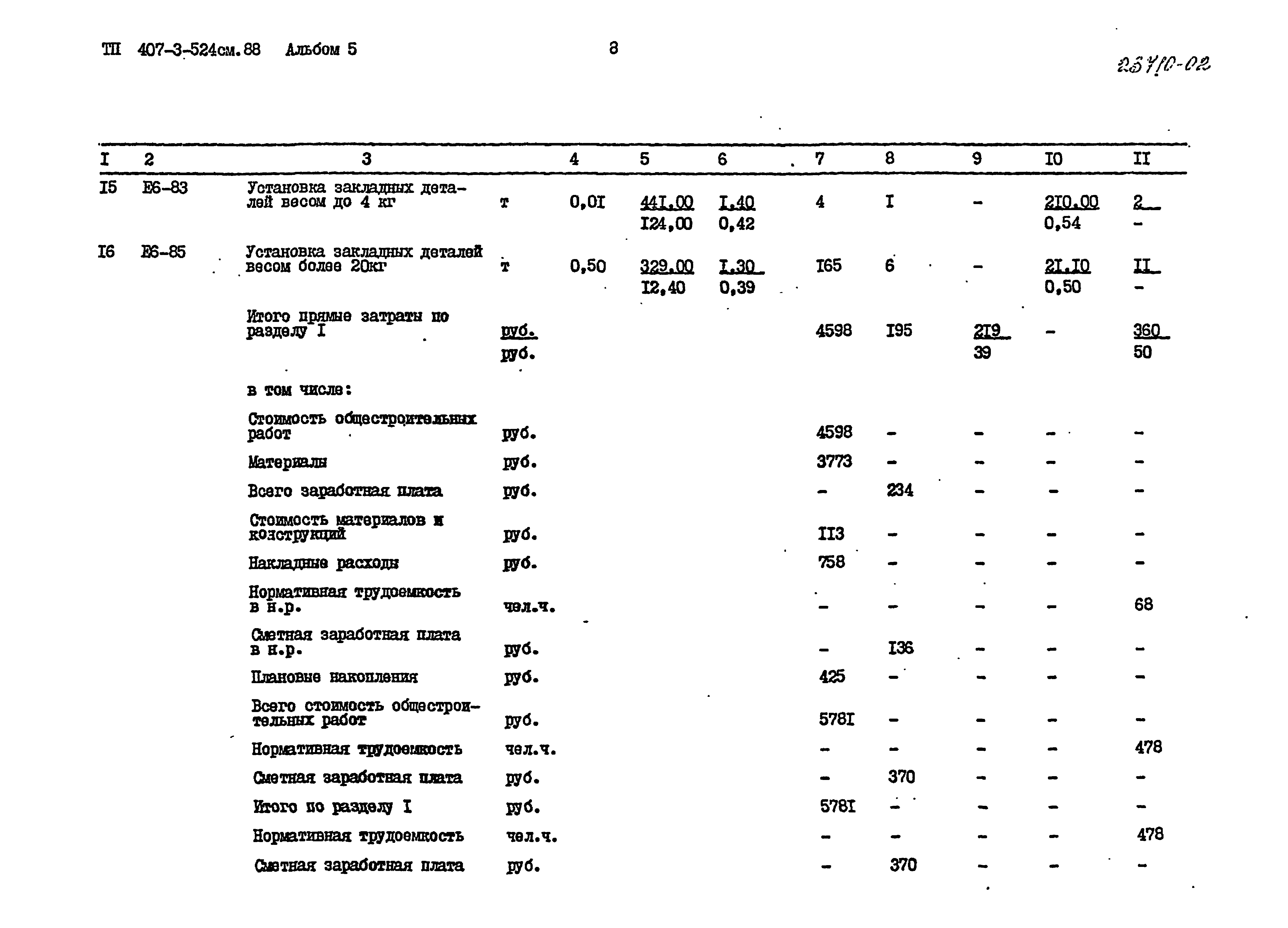 Типовой проект 407-3-524см.88