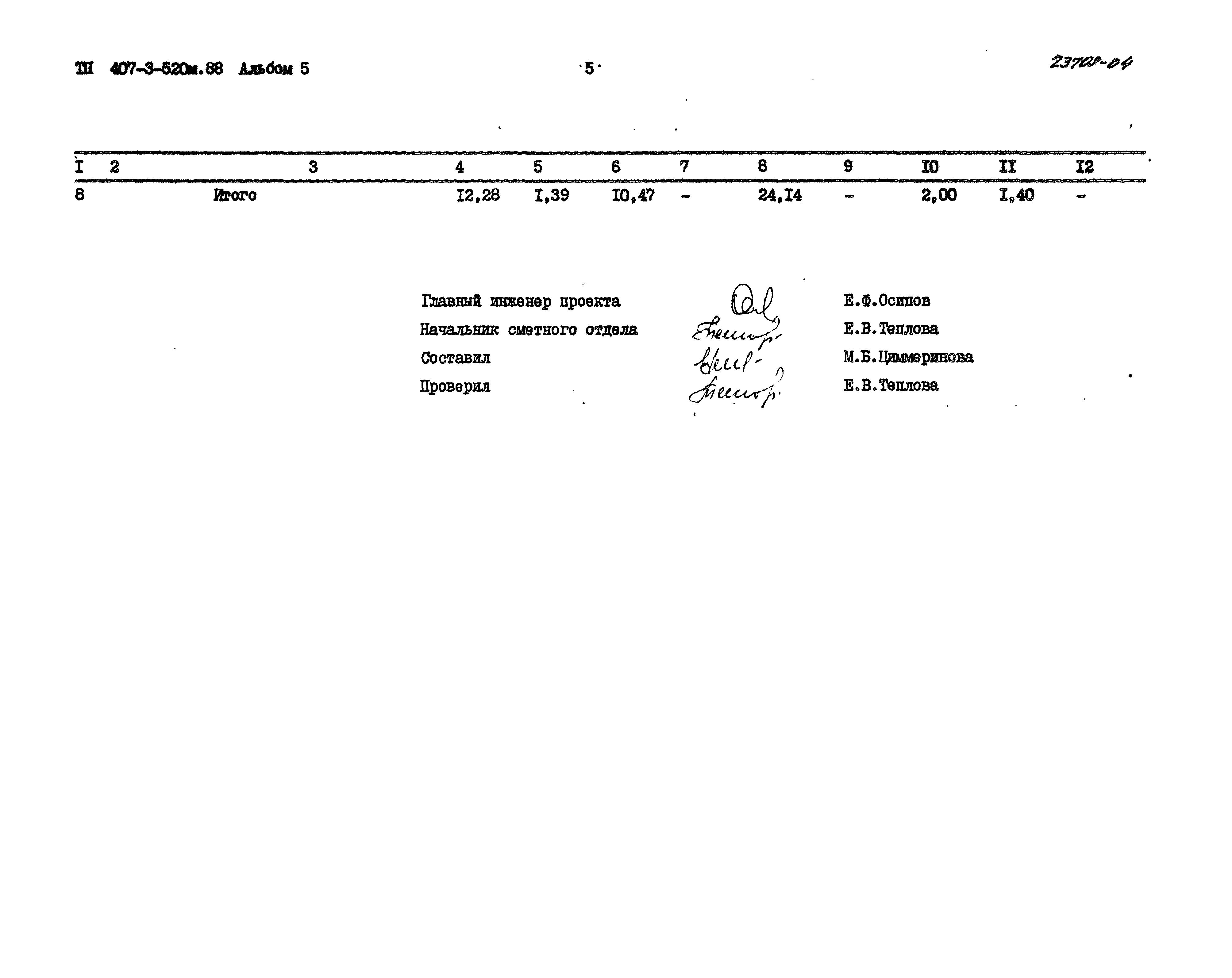 Типовой проект 407-3-520м.88