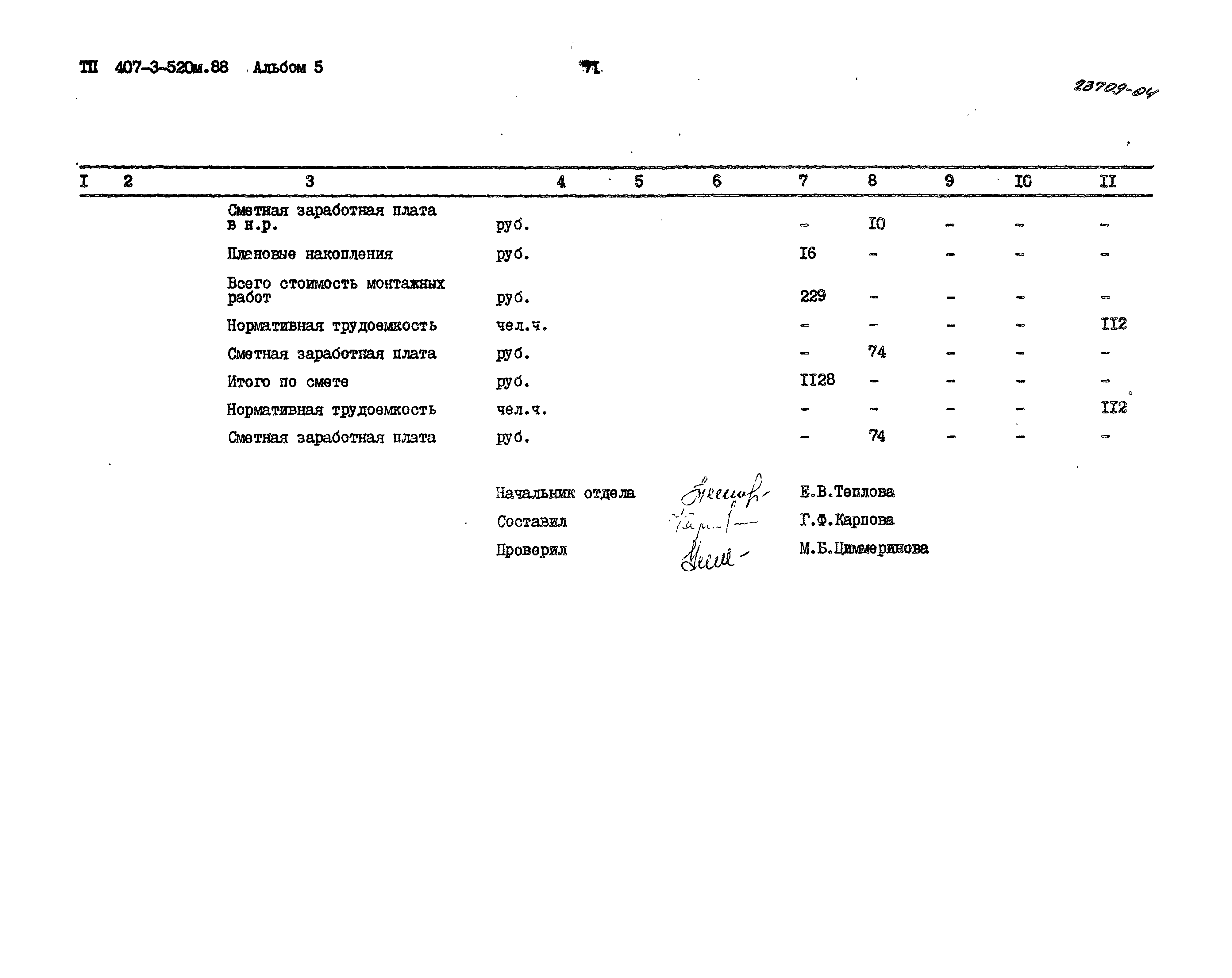 Типовой проект 407-3-520м.88