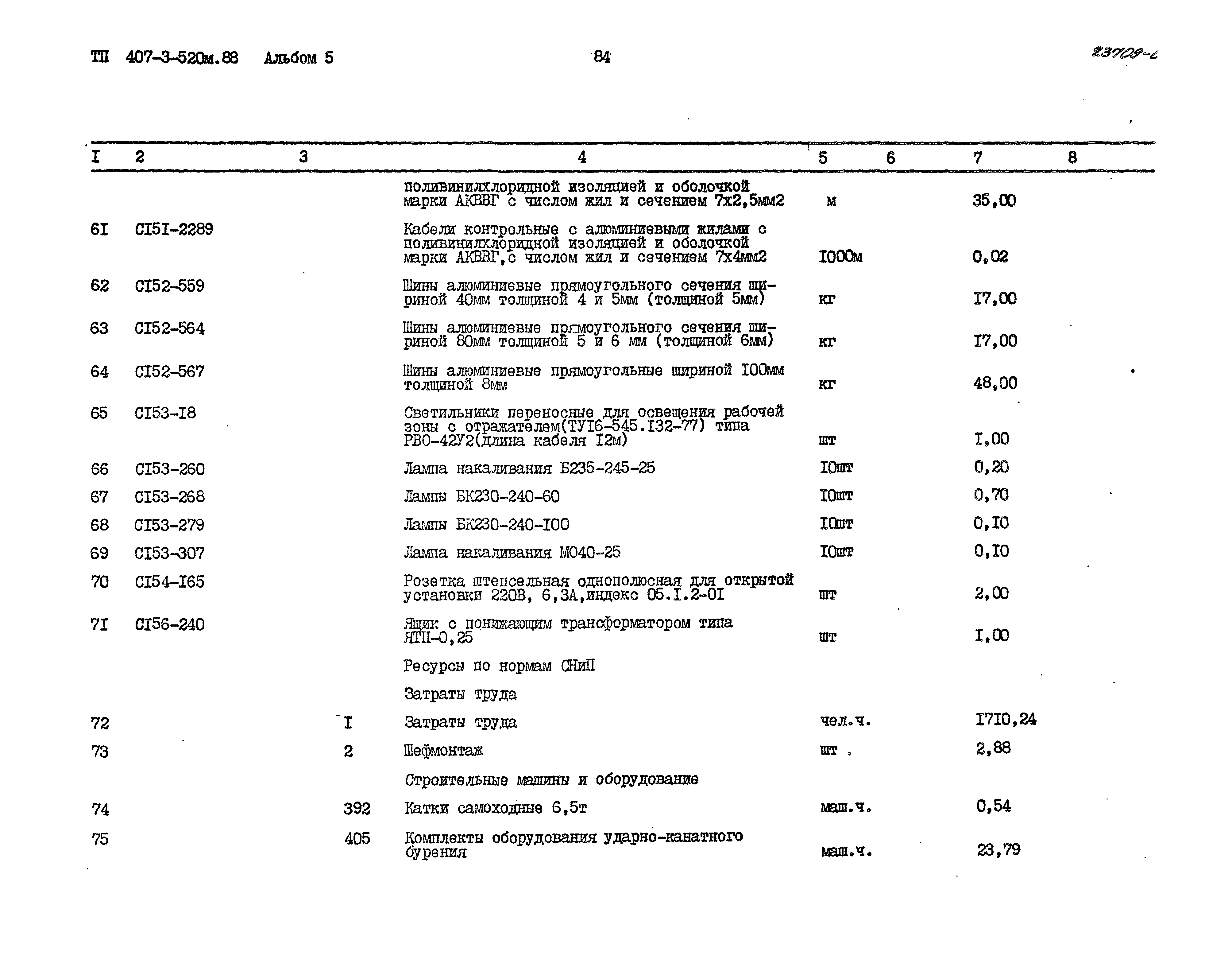 Типовой проект 407-3-520м.88