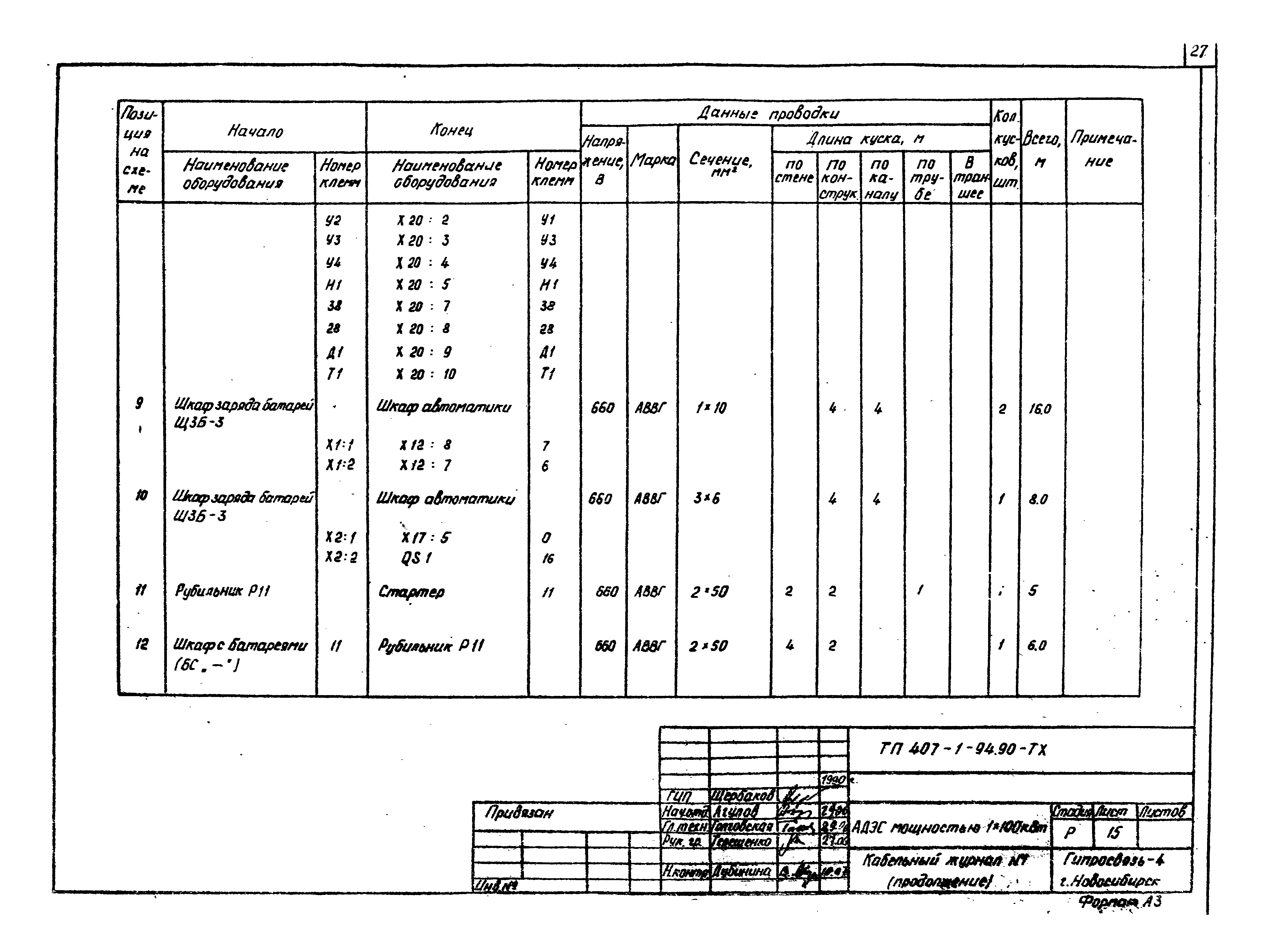 Типовой проект 407-1-94.90