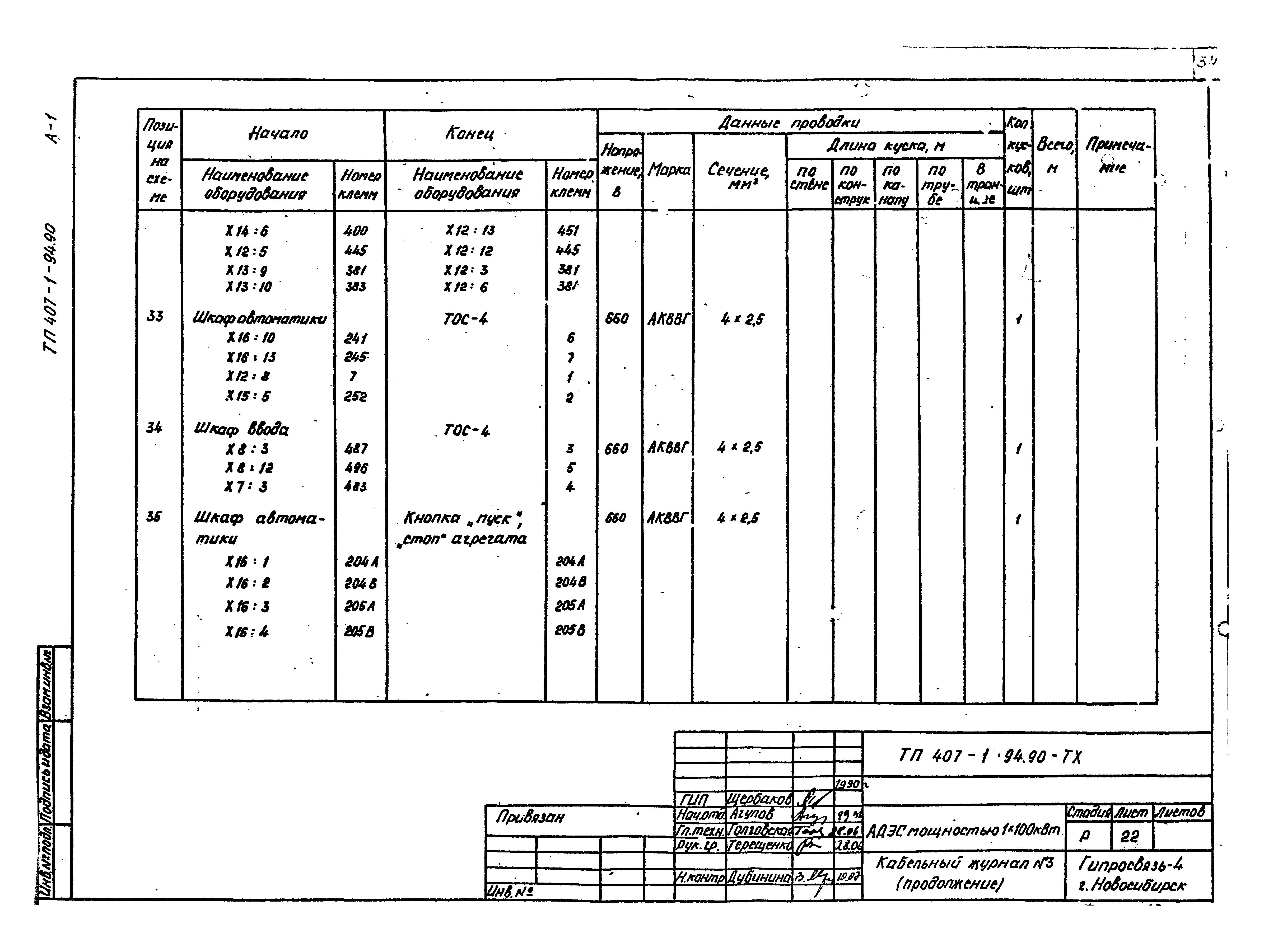 Типовой проект 407-1-94.90