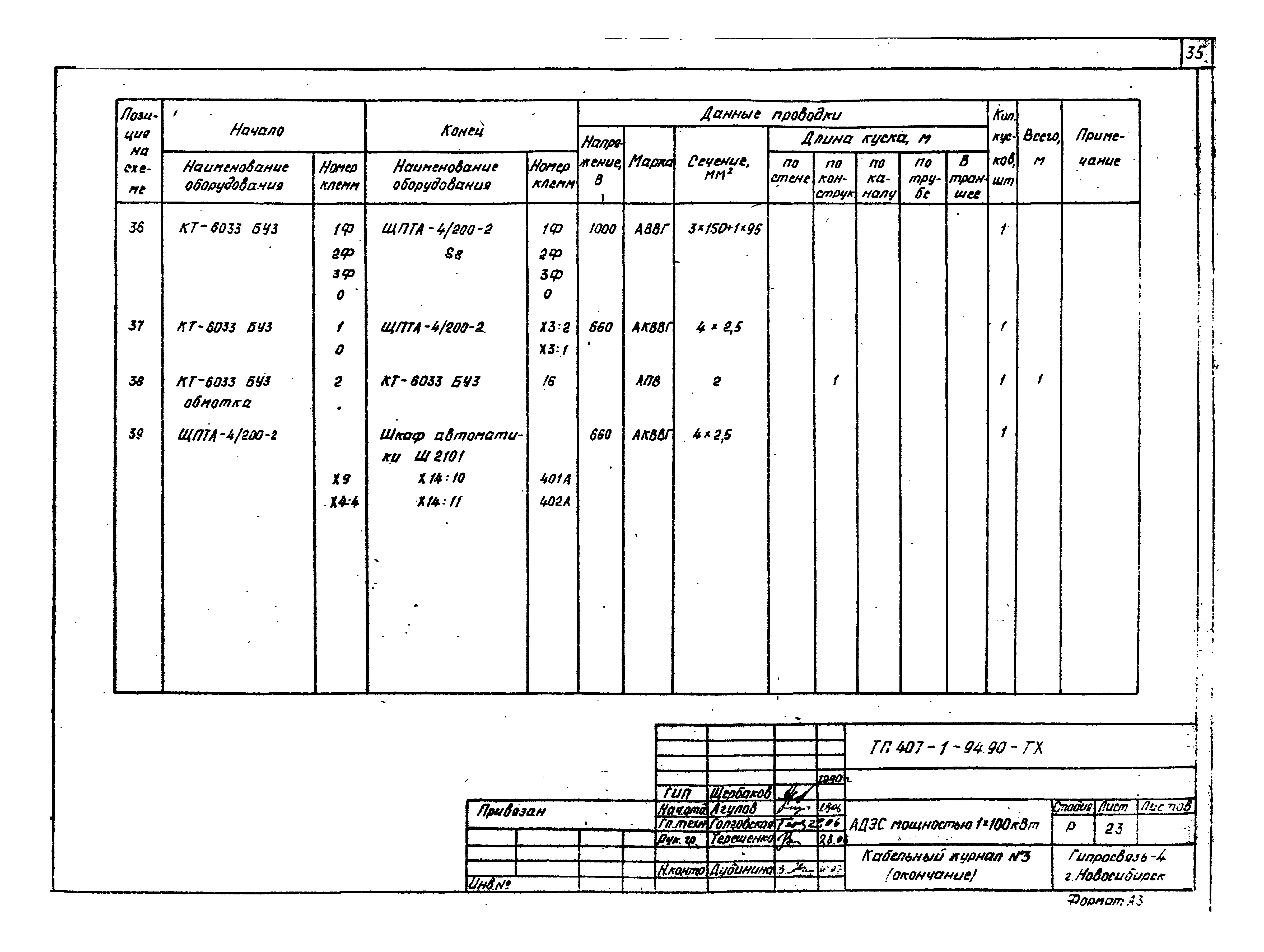 Типовой проект 407-1-94.90