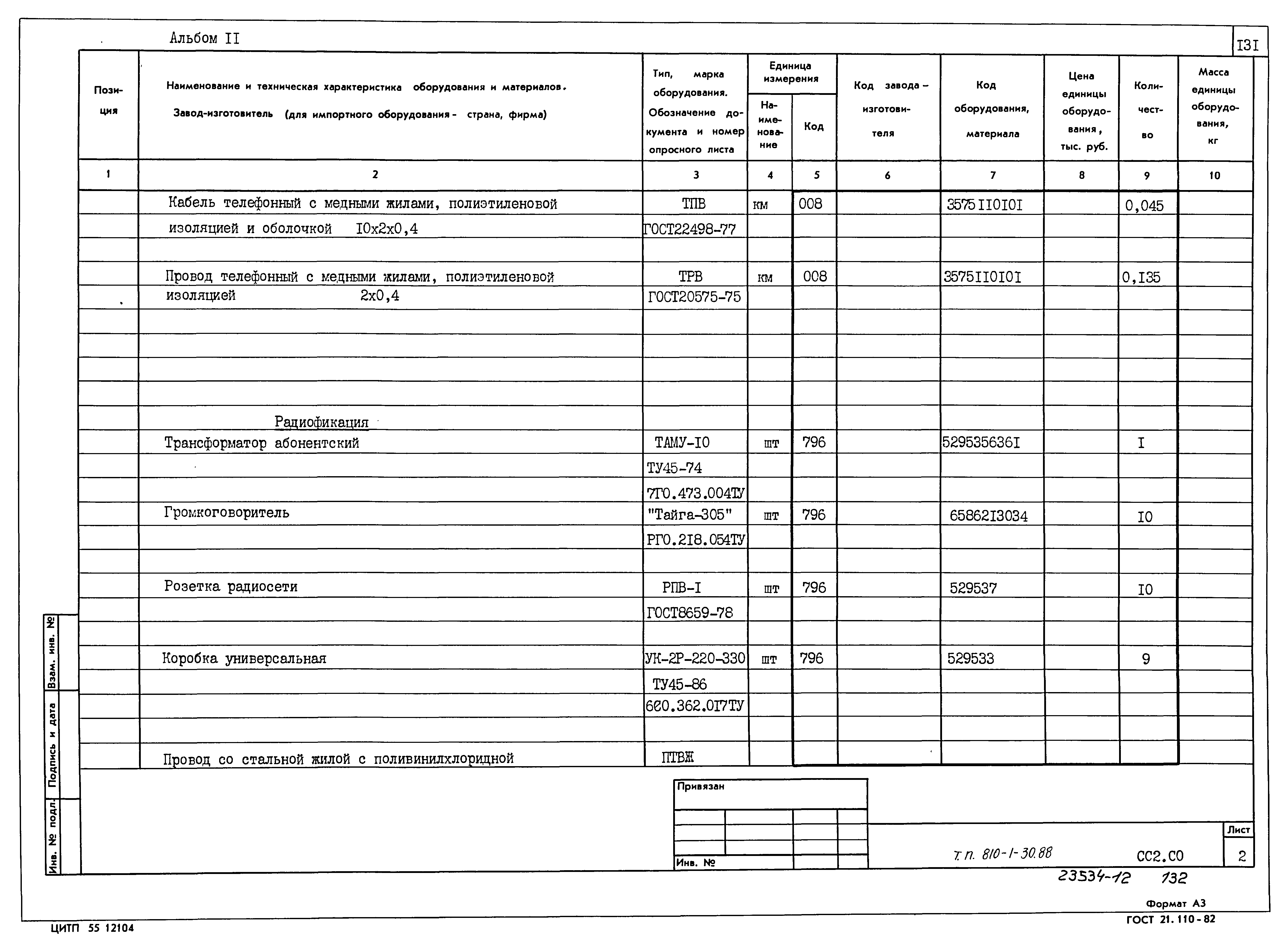 Типовой проект 810-1-30.88